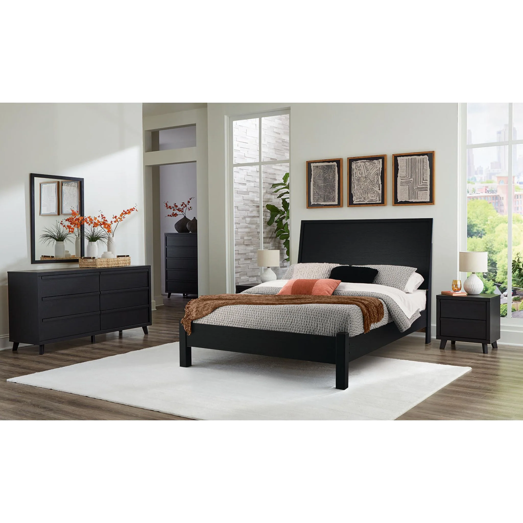 Danziar Platform Bed - Black - Image 7