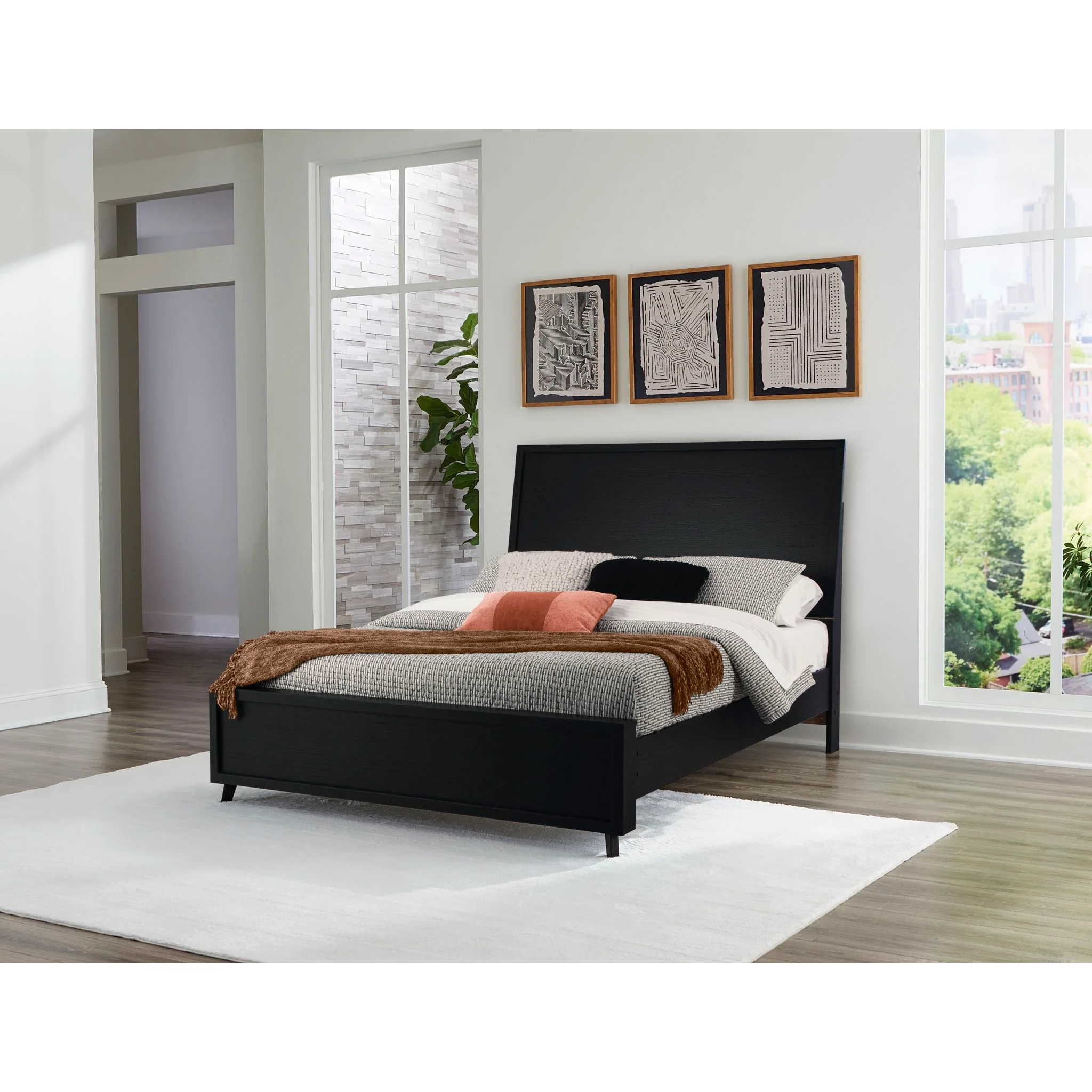 Danziar Platform Bed - Black - Image 2