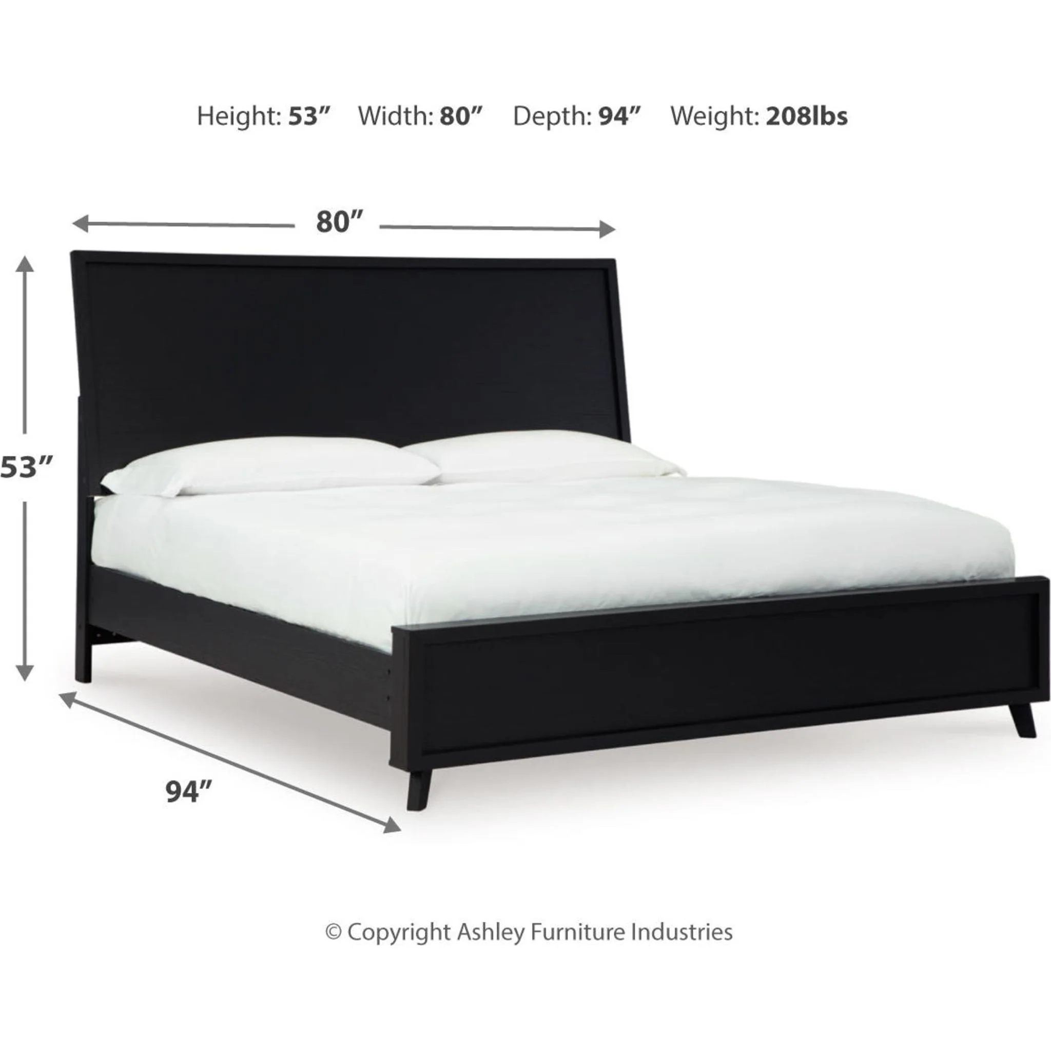Danziar Platform Bed - Black - Image 23