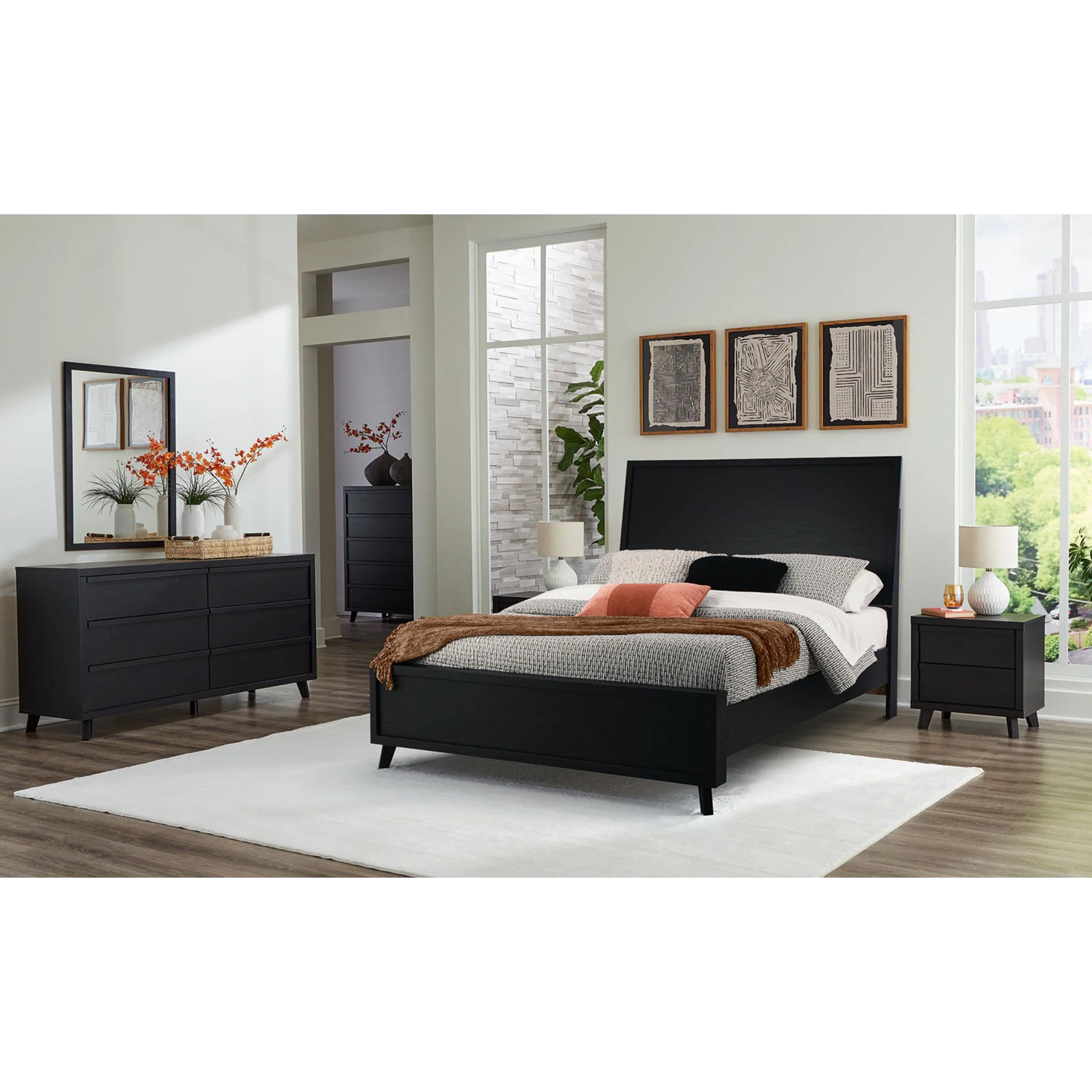 Danziar Platform Bed - Black - Image 7