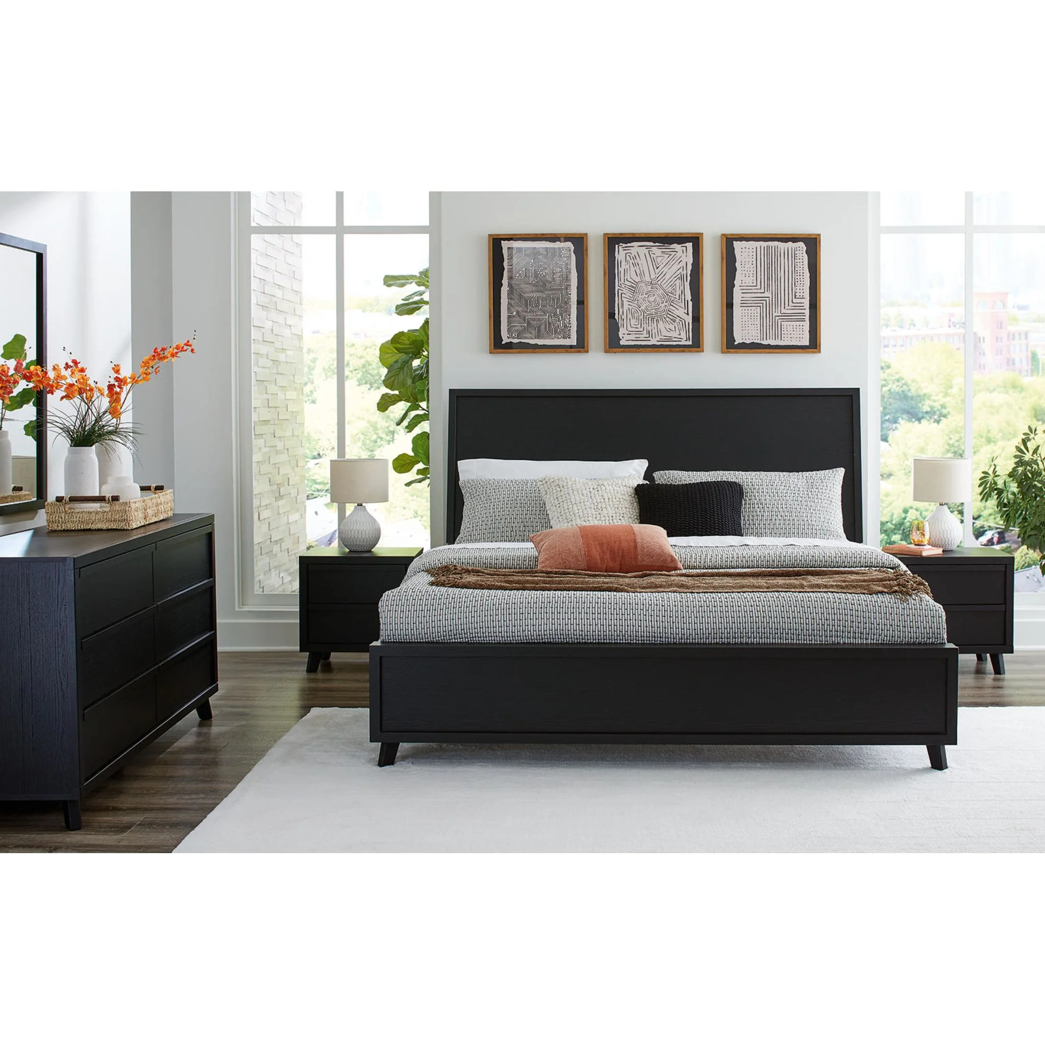 Danziar Platform Bed - Black - Image 8