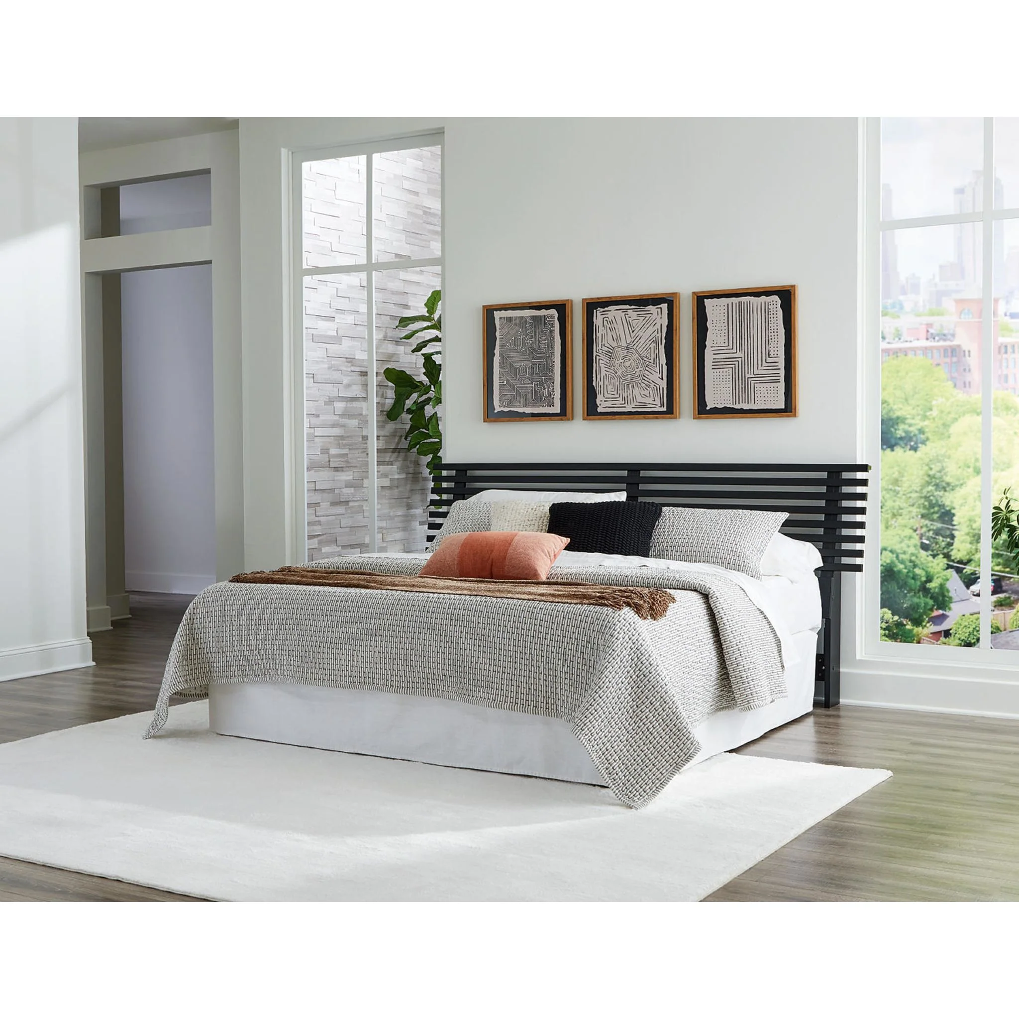 Danziar Slat Headboard - Black - Image 17