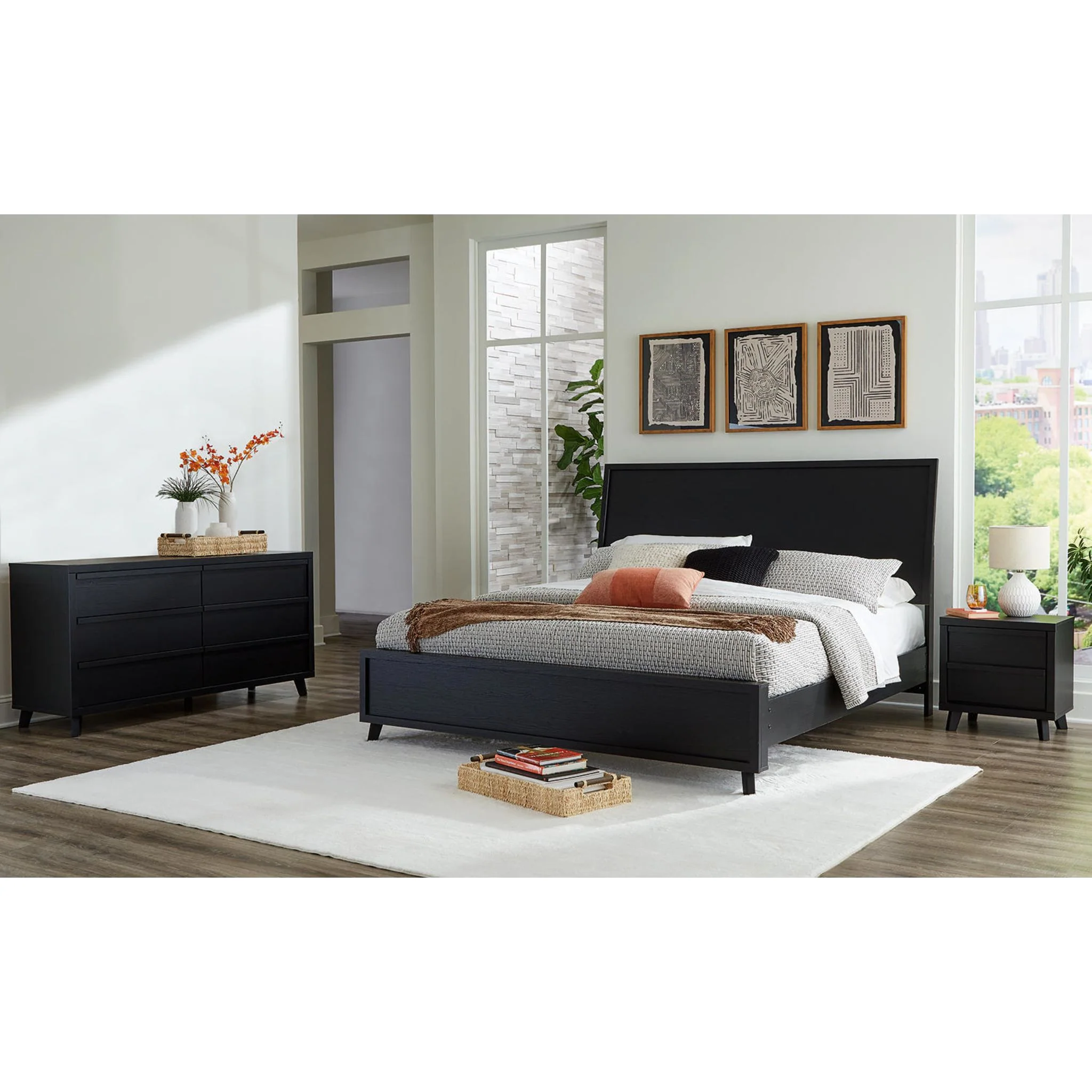 Danziar Slat Platform Bed - Black - Image 48
