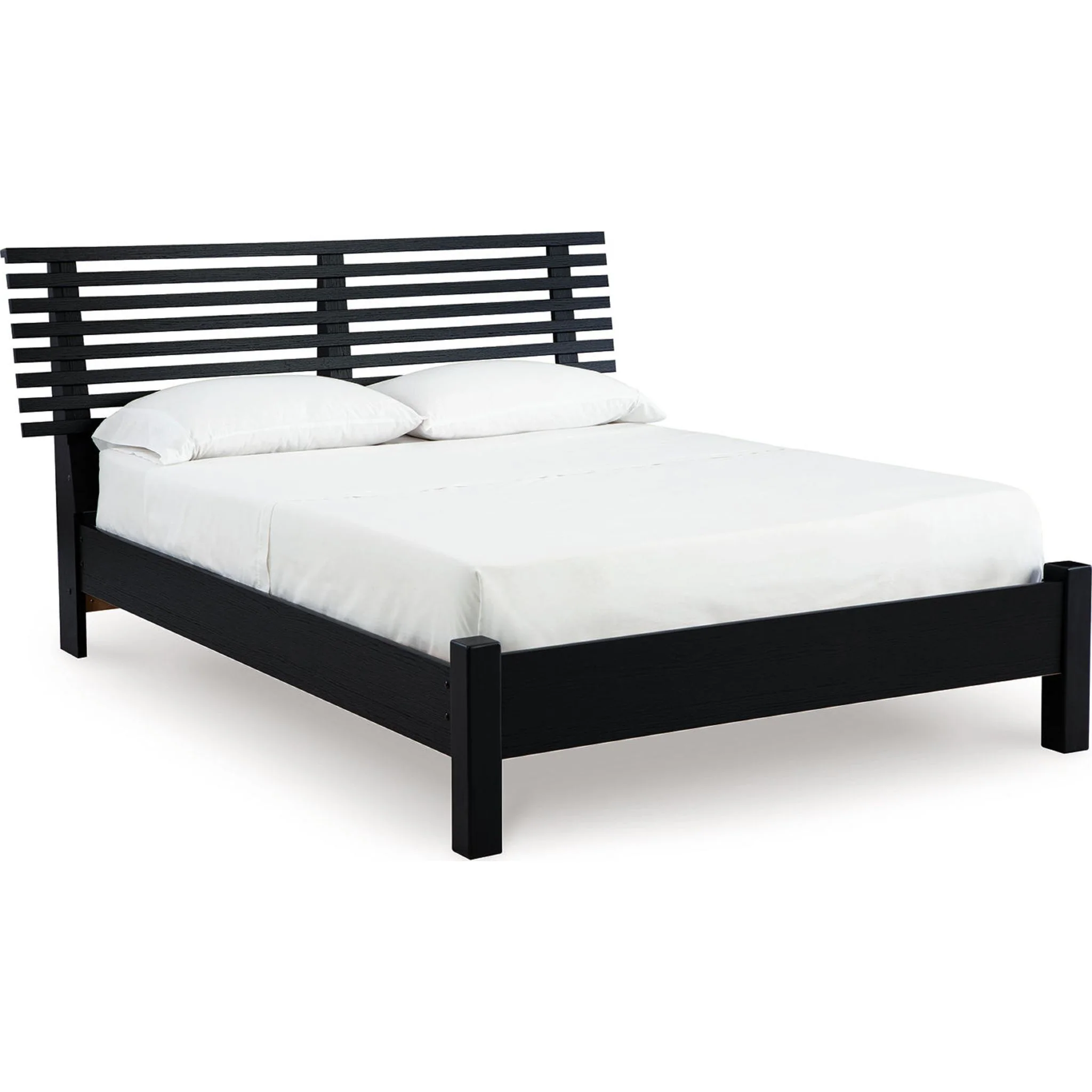 Danziar Slat Platform Bed - Black - Image 8