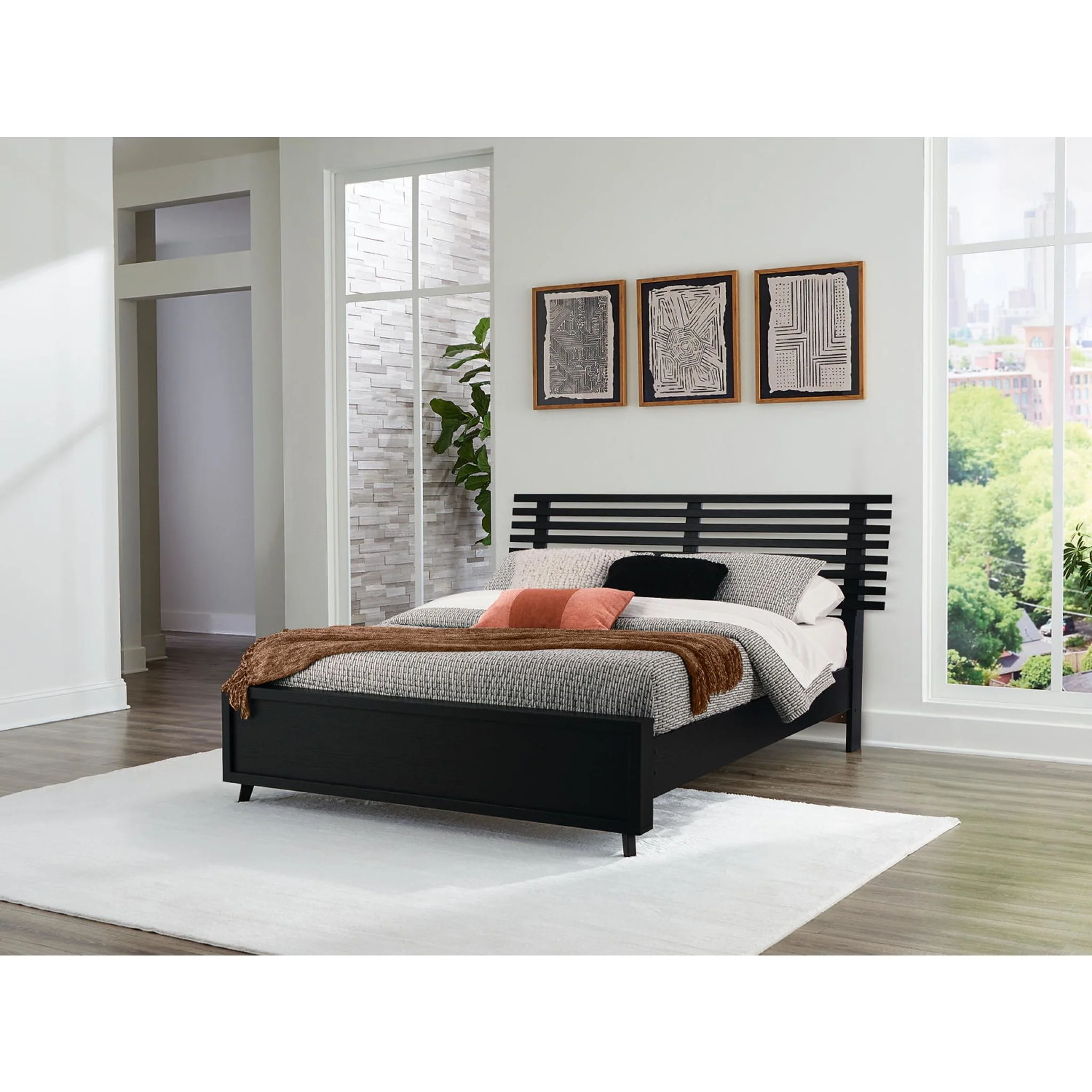 Danziar Slat Platform Bed - Black - Image 32