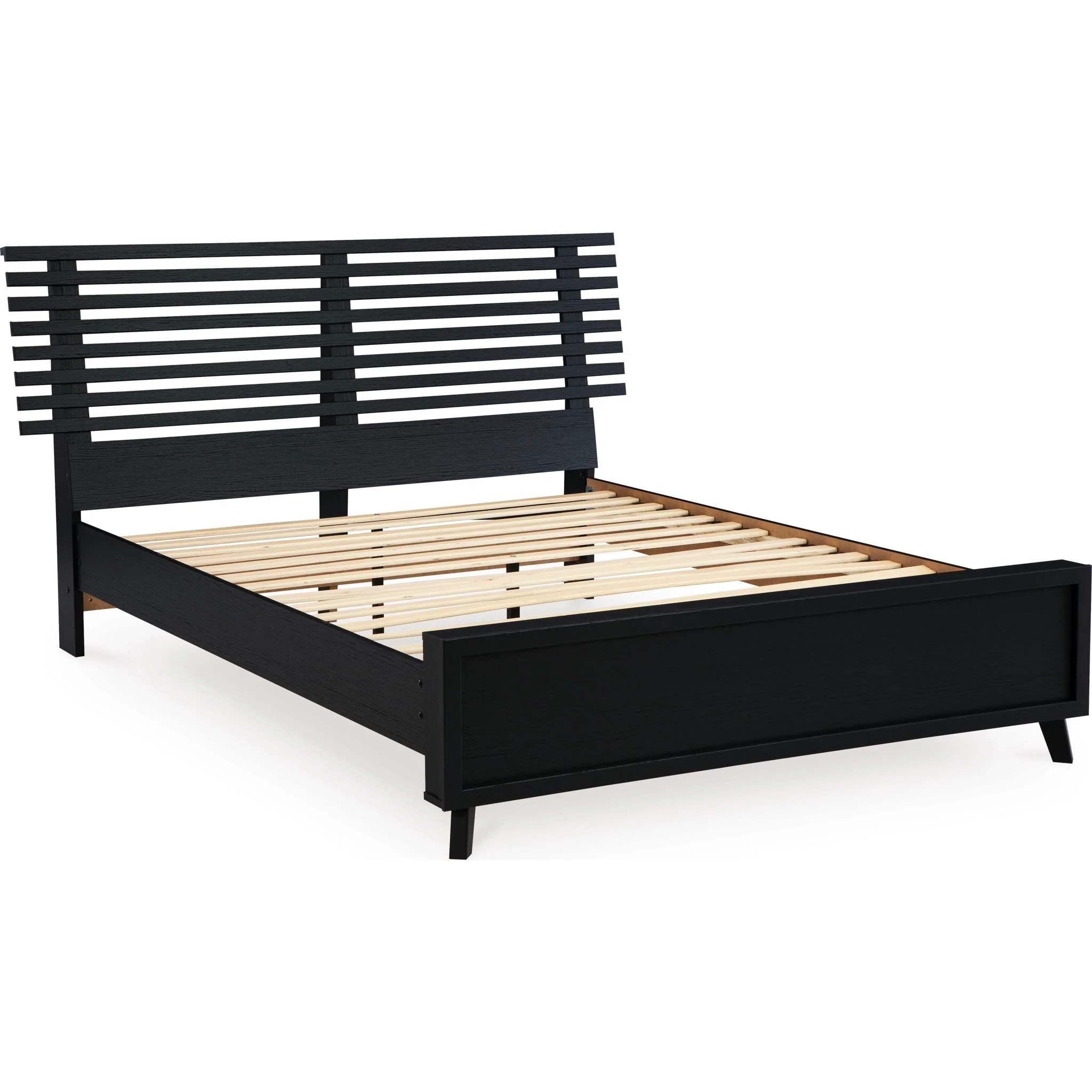 Danziar Slat Platform Bed - Black - Image 5