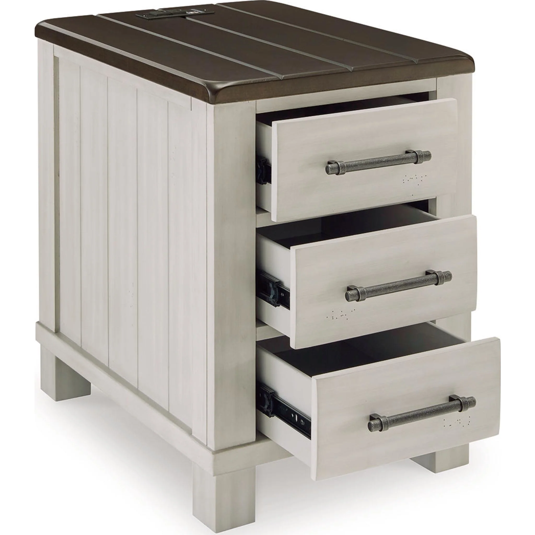 Darborn Chair Side End Table - Gray/Brown - Image 3