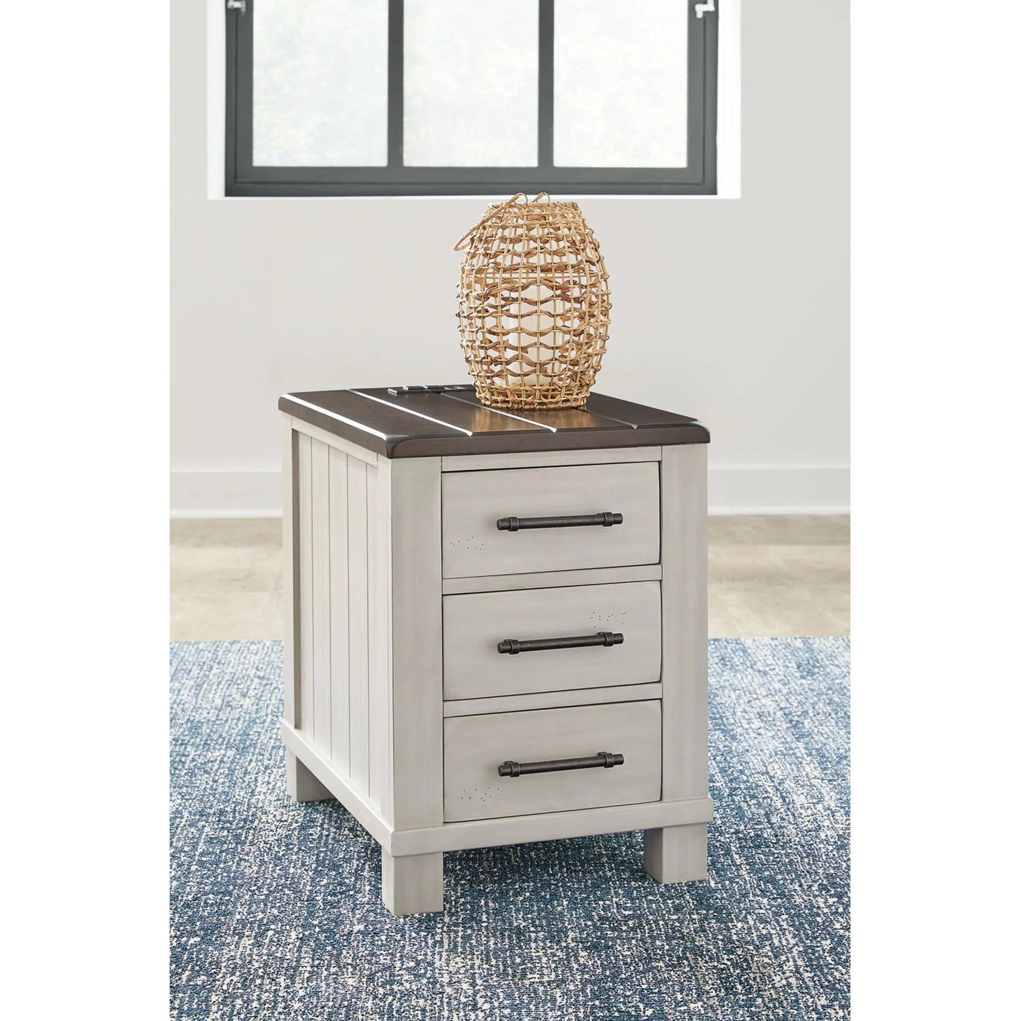 Darborn Chair Side End Table - Gray/Brown - Image 7