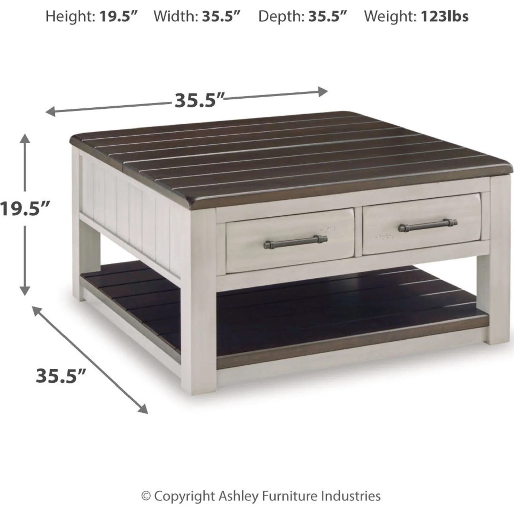 Darborn Coffee Table - Gray/Brown - Image 10