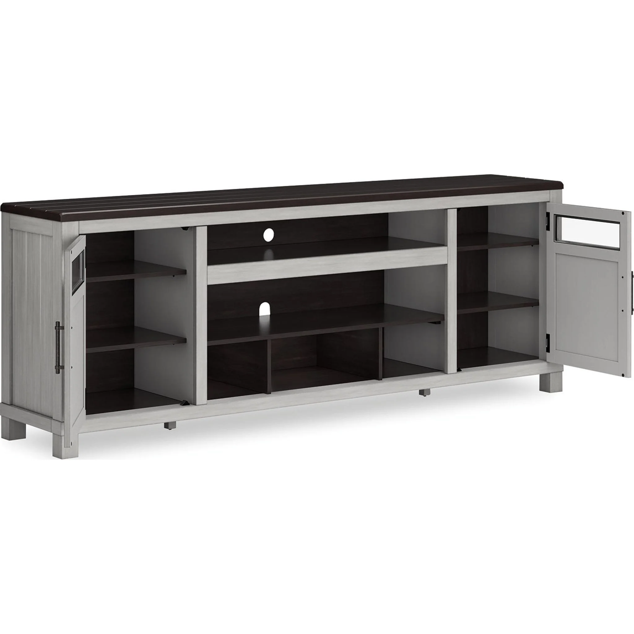 Darborn TV Stand - Gray/Brown - Image 4