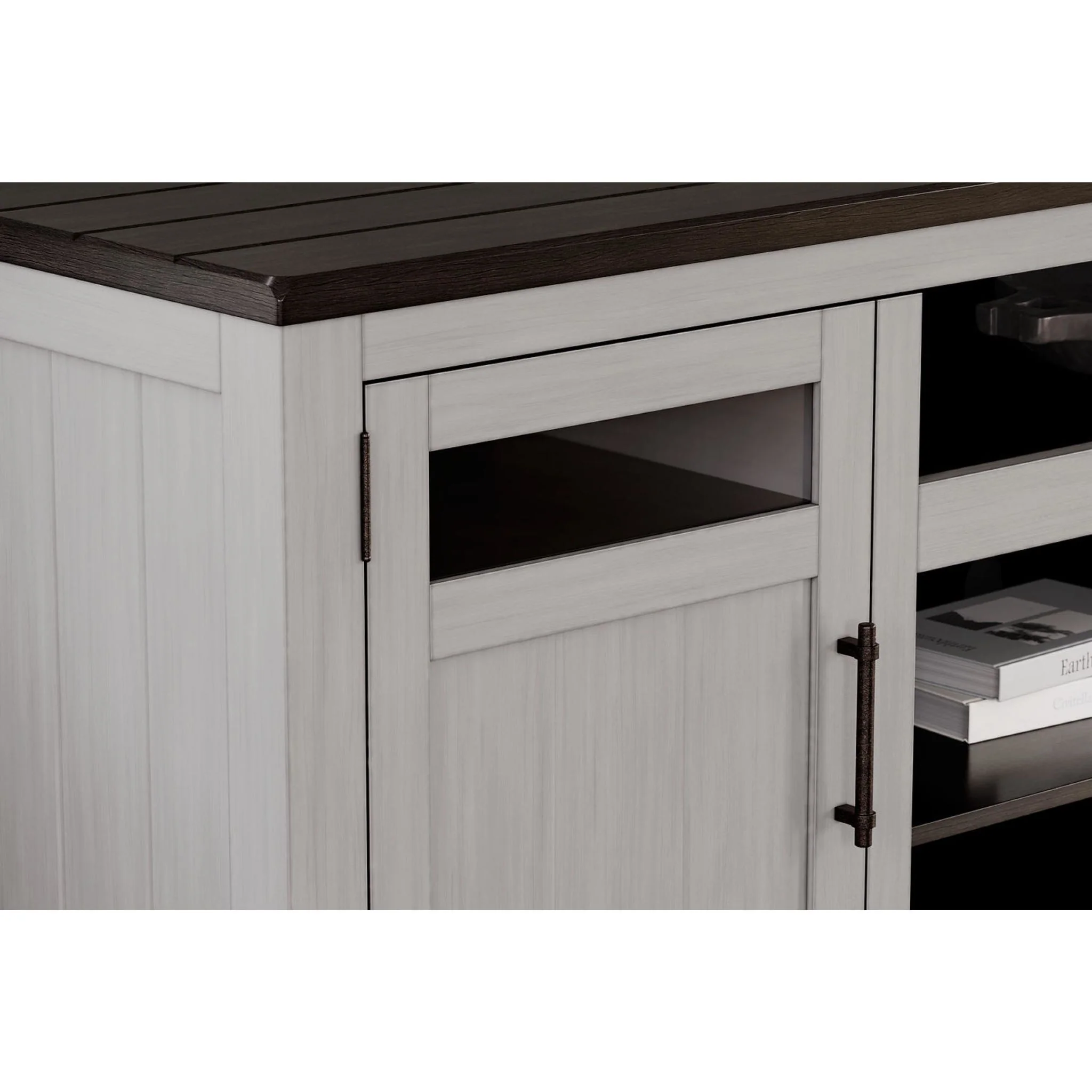 Darborn TV Stand - Gray/Brown - Image 6