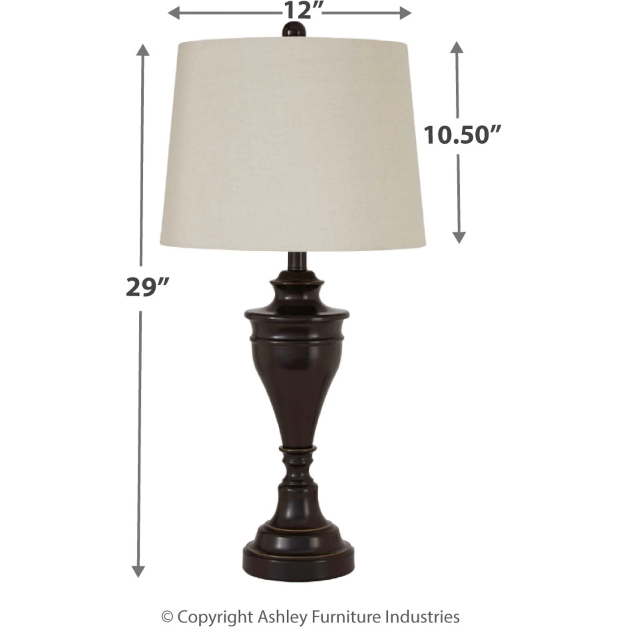 Darlita Table Lamp Pair - Bronze Finish 28.50" - Image 8