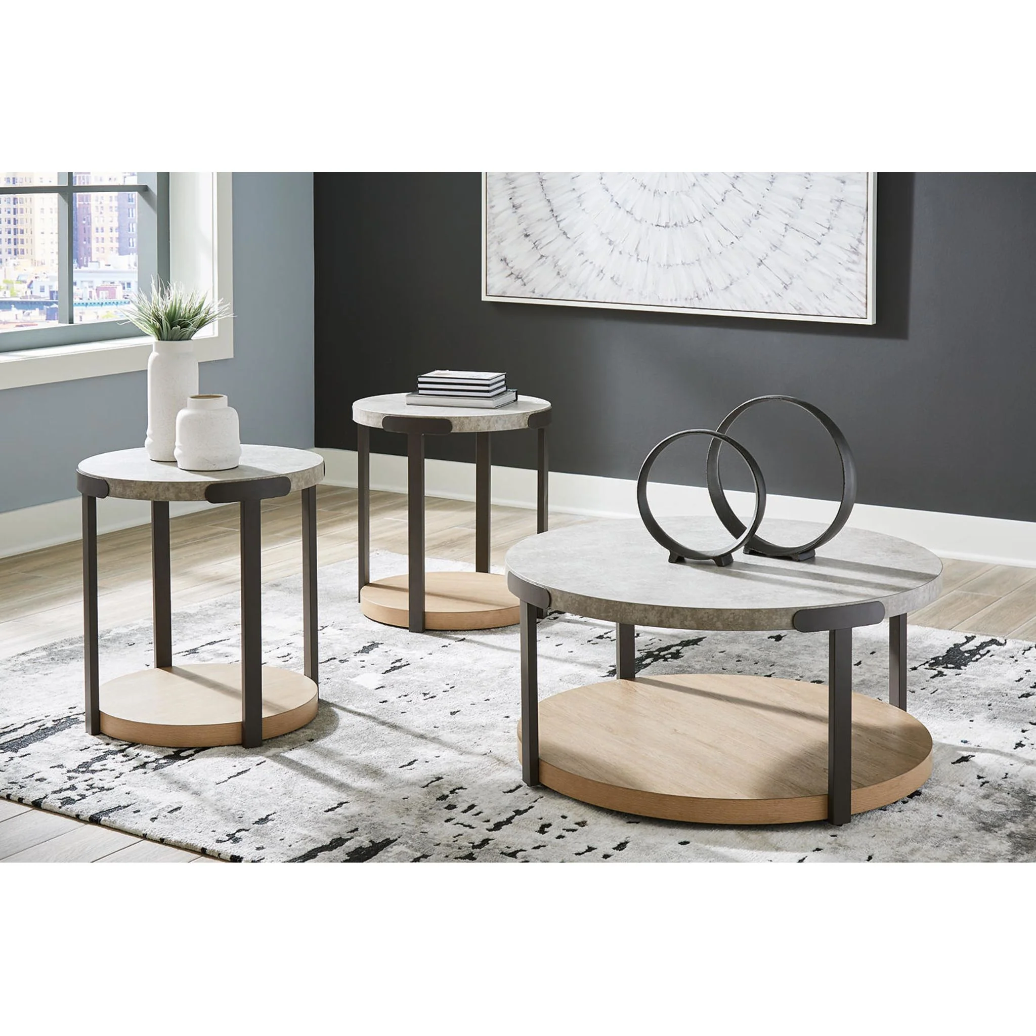 Darthurst 3 Pack Tables - Light Brown - Image 2