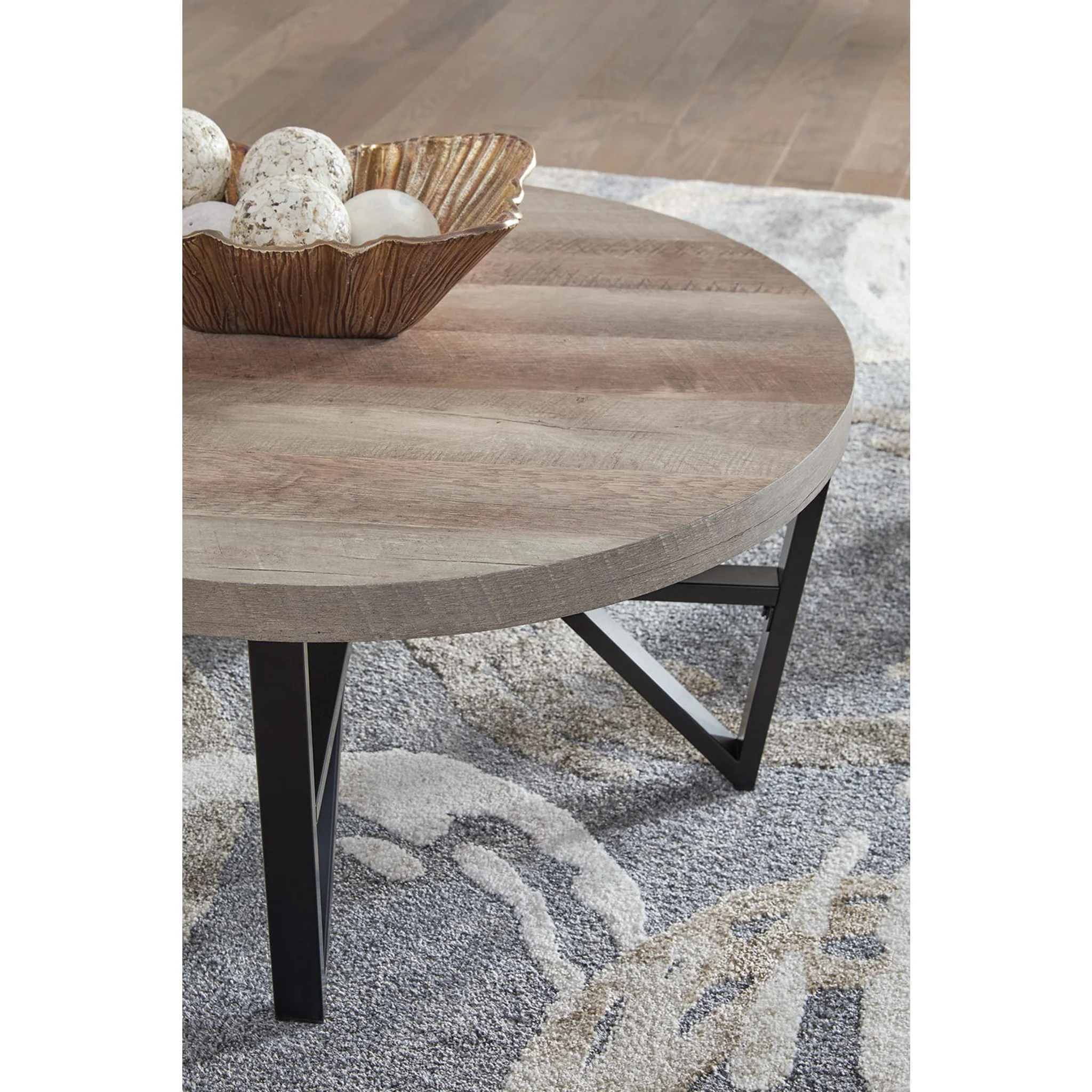 Deanlee 3 Pack Tables - Grayish Brown/Black - Image 2