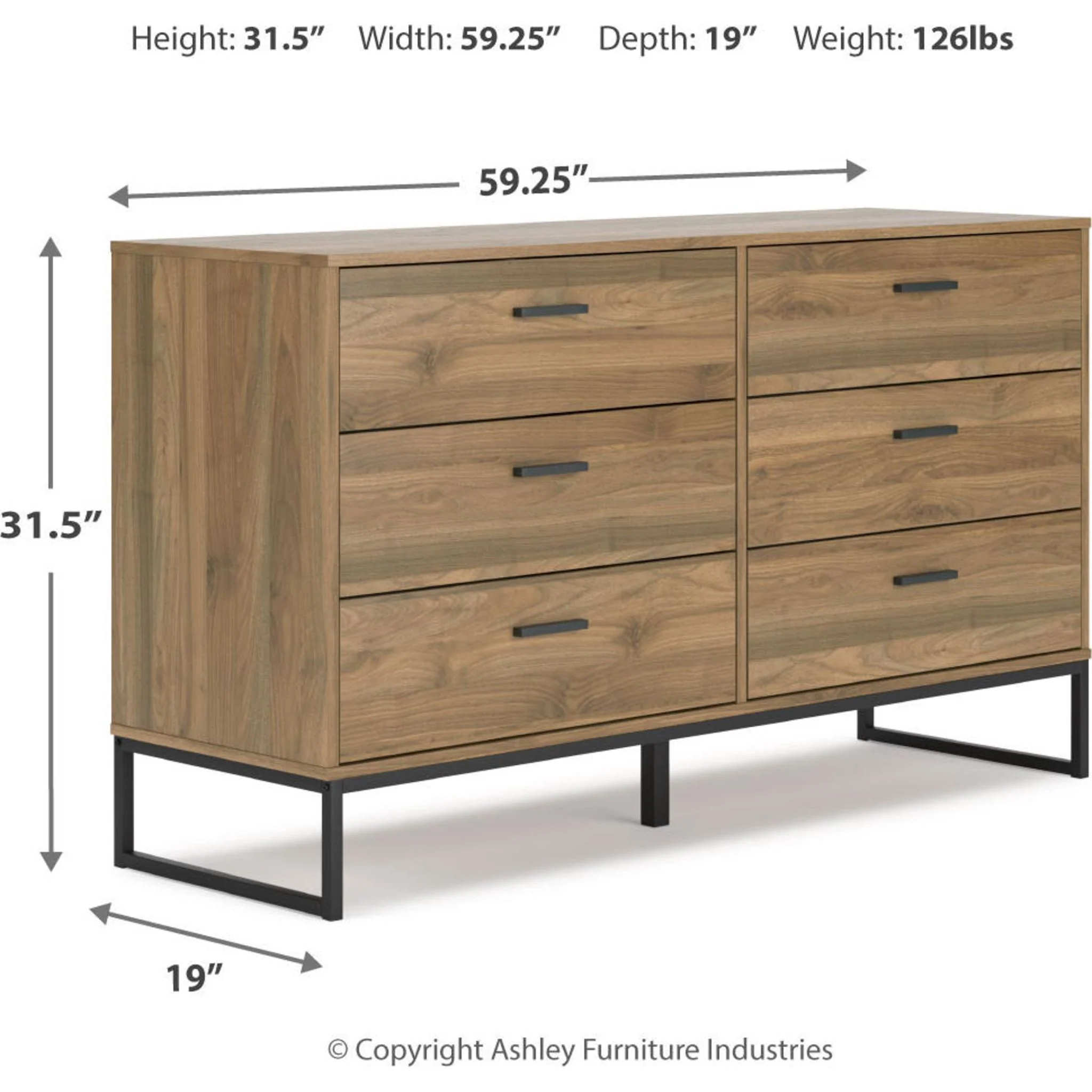 Deanlow Dresser - Honey - Image 4