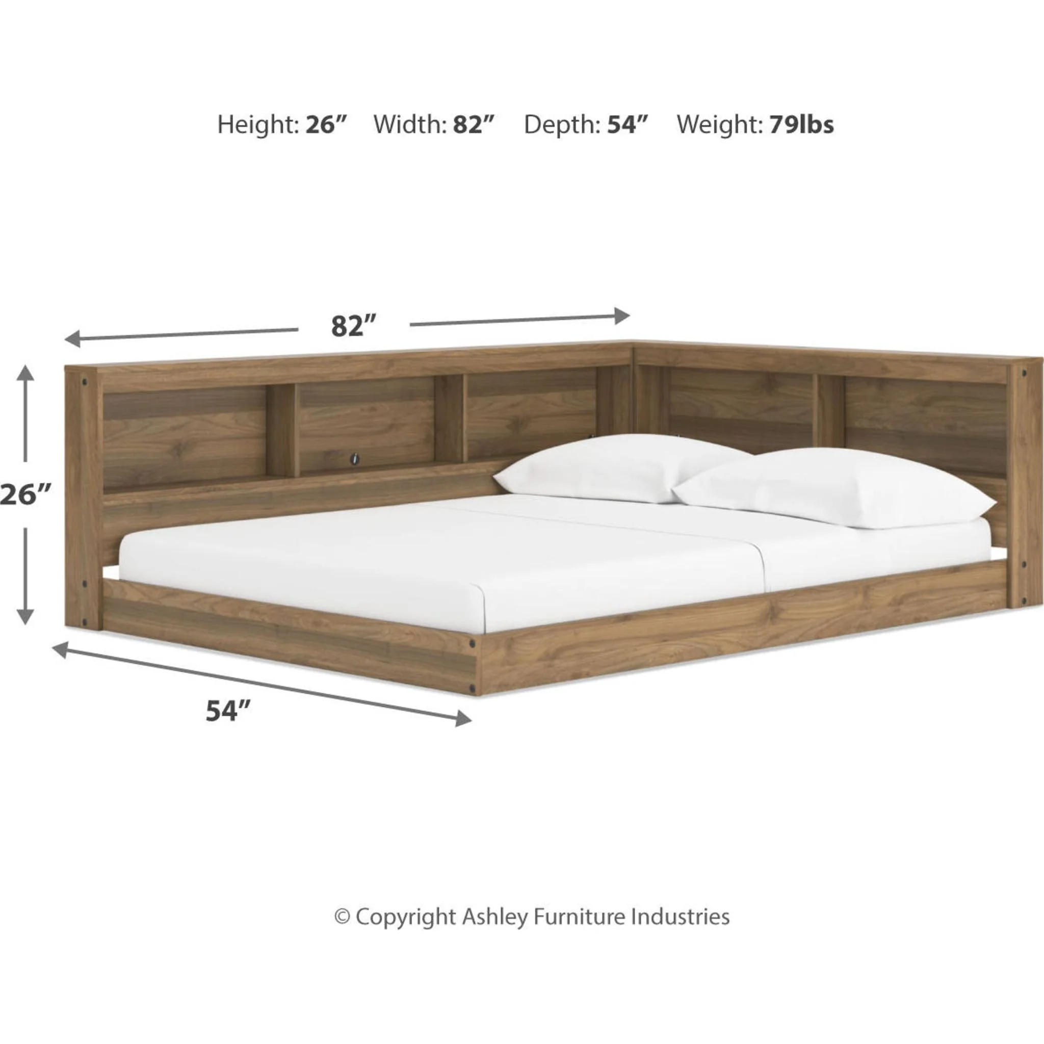 Deanlow Full Bookcase Storage Bed - Honey - Image 9