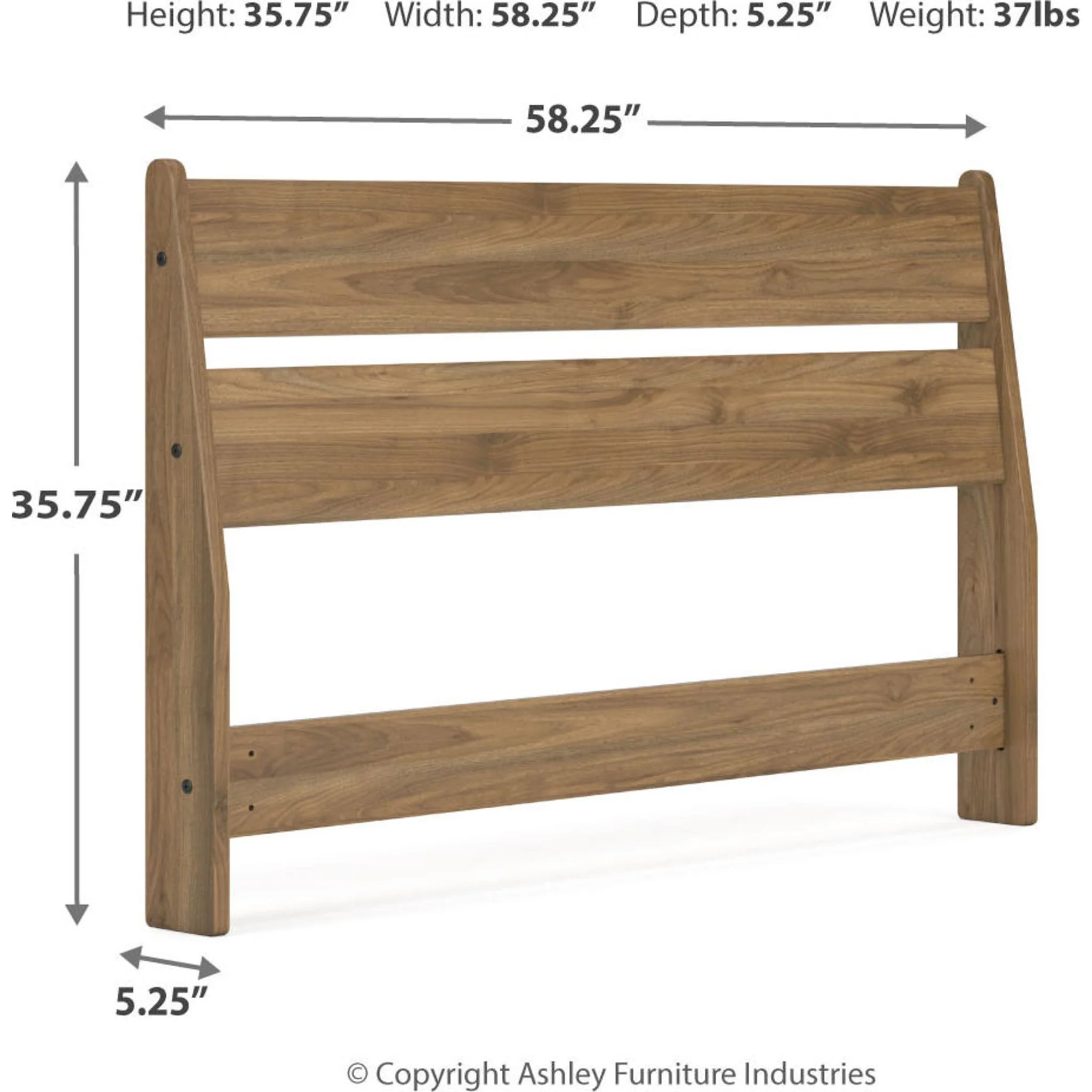 Deanlow Full Panel Headboard - Honey - Image 4