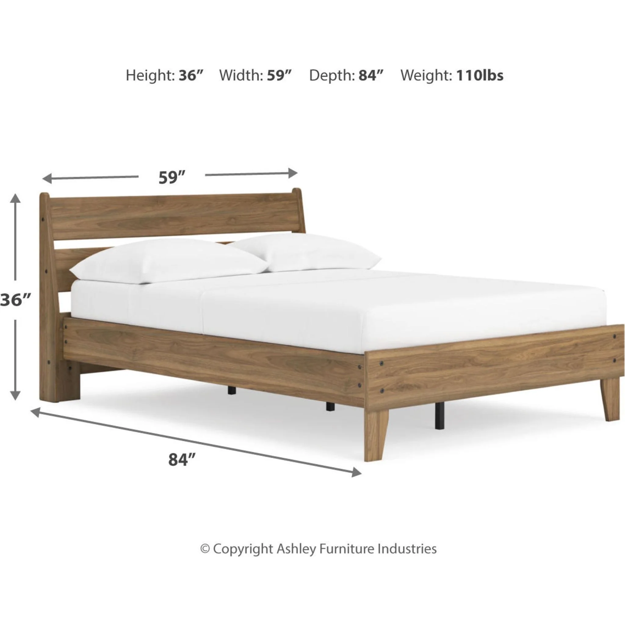 Deanlow Full Platform Bed - Honey - Image 10