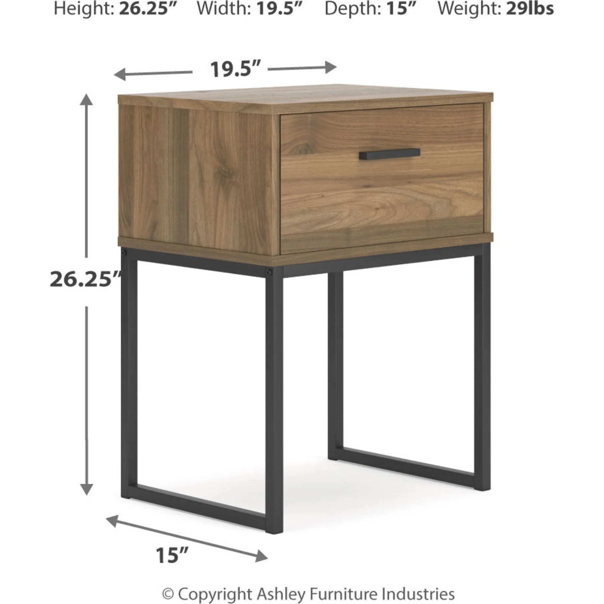 Deanlow Nightstand - Honey - Image 4