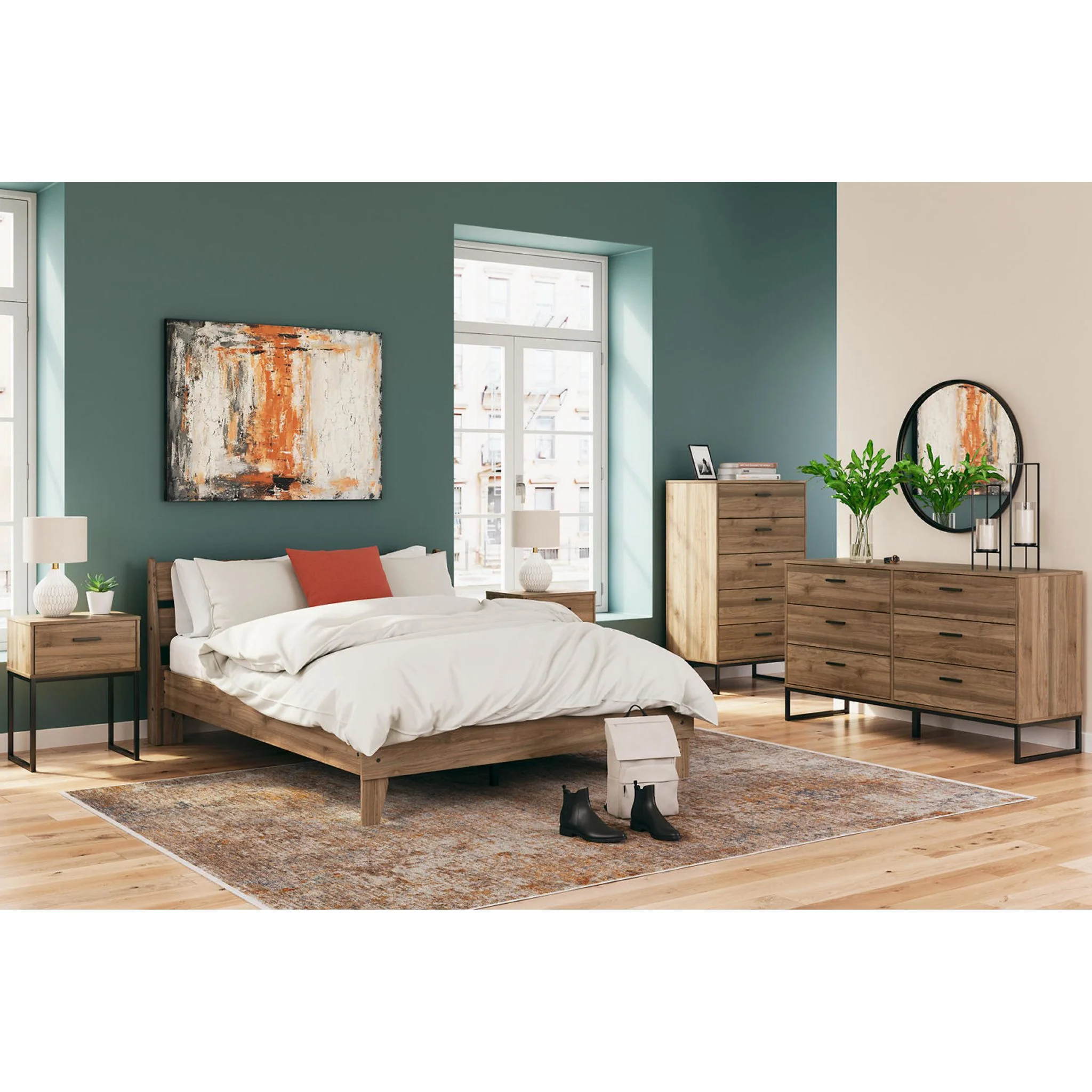 Deanlow Queen Platform Bed - Honey - Image 10