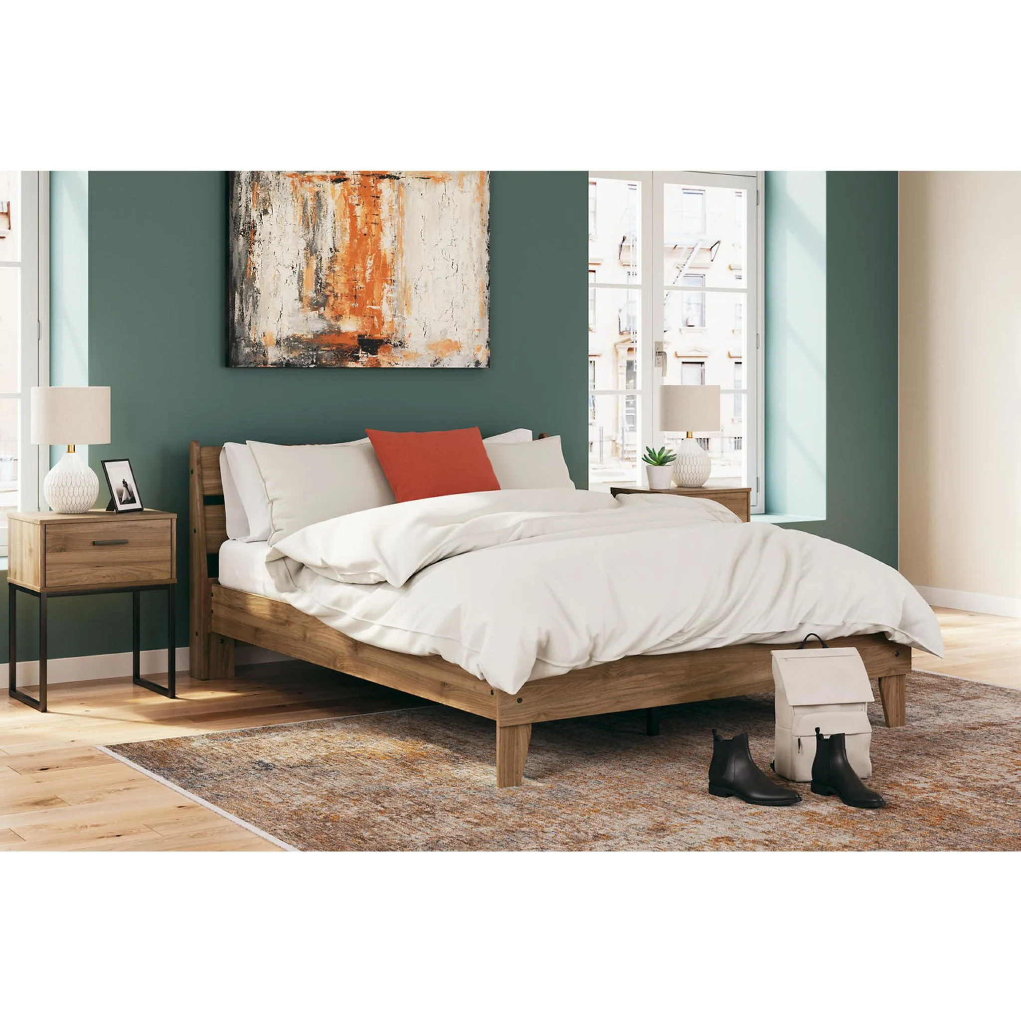 Deanlow Queen Platform Bed - Honey - Image 8