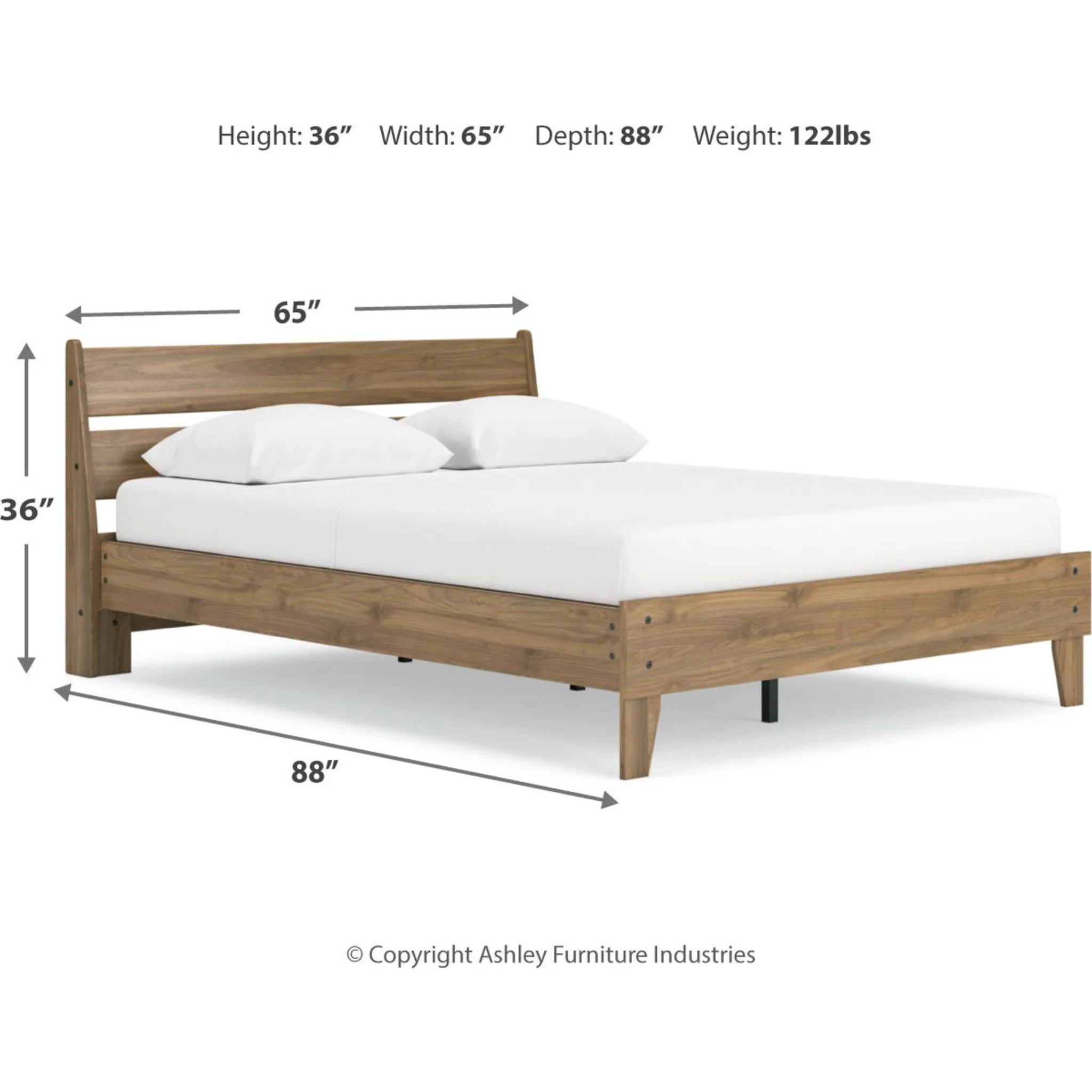 Deanlow Queen Platform Bed - Honey - Image 9