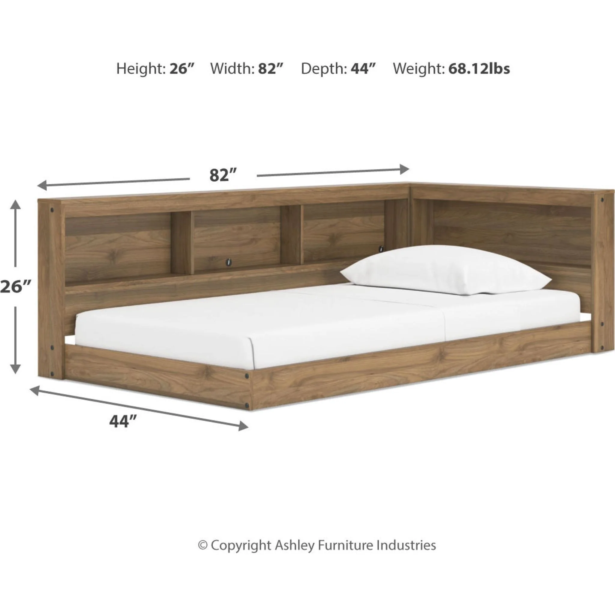 Deanlow Twin Bookcase Storage Bed - Honey - Image 9