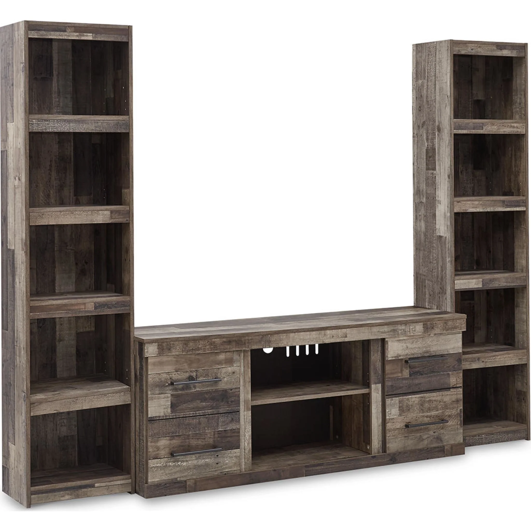 Derekson 3 Piece Entertainment Unit - Multi Gray - Image 2