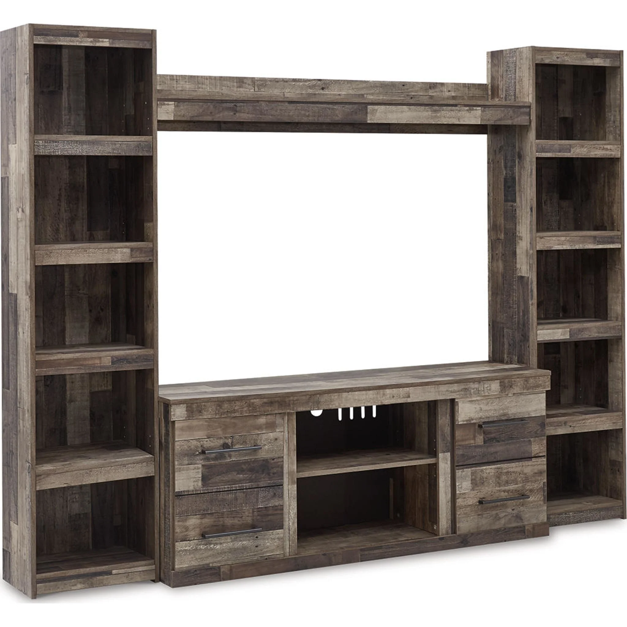 Derekson 4 Piece Entertainment Unit - Multi Gray - Image 10