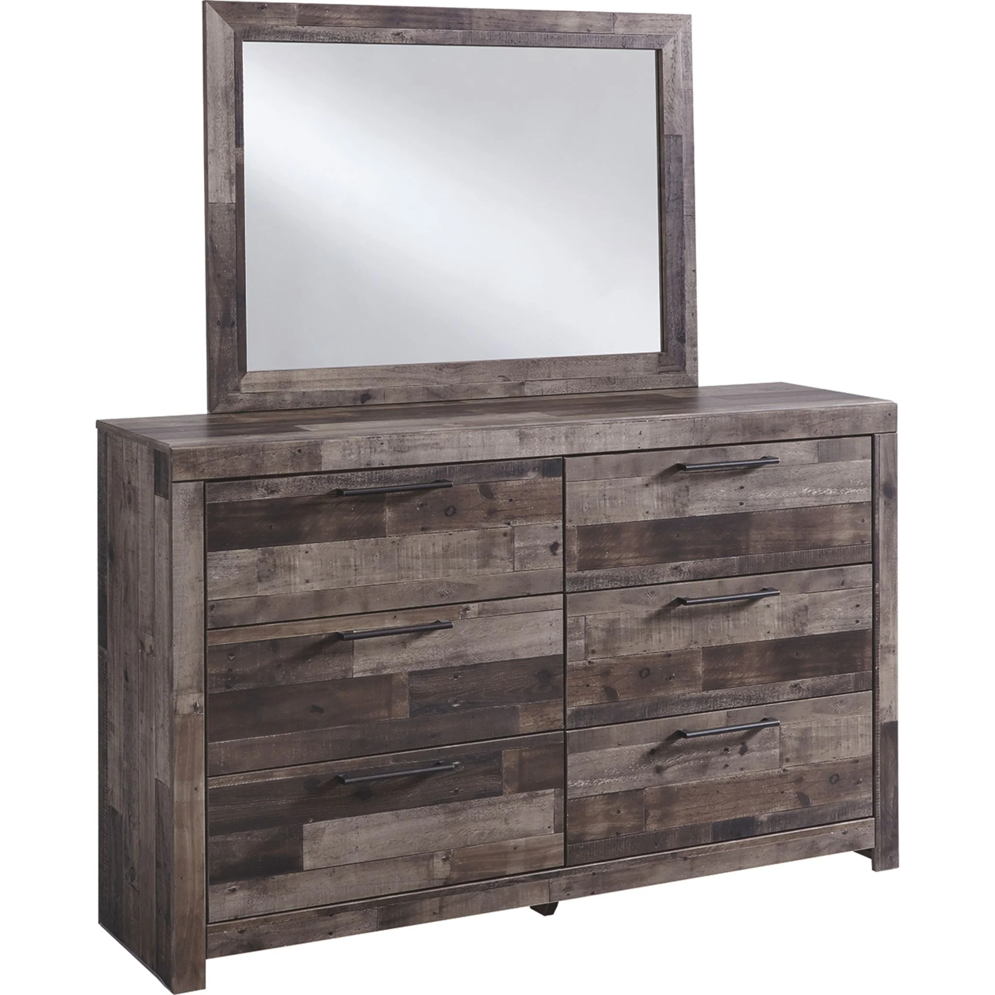Derekson 5 Piece Queen Storage Bedroom - Multi Gray - Image 4