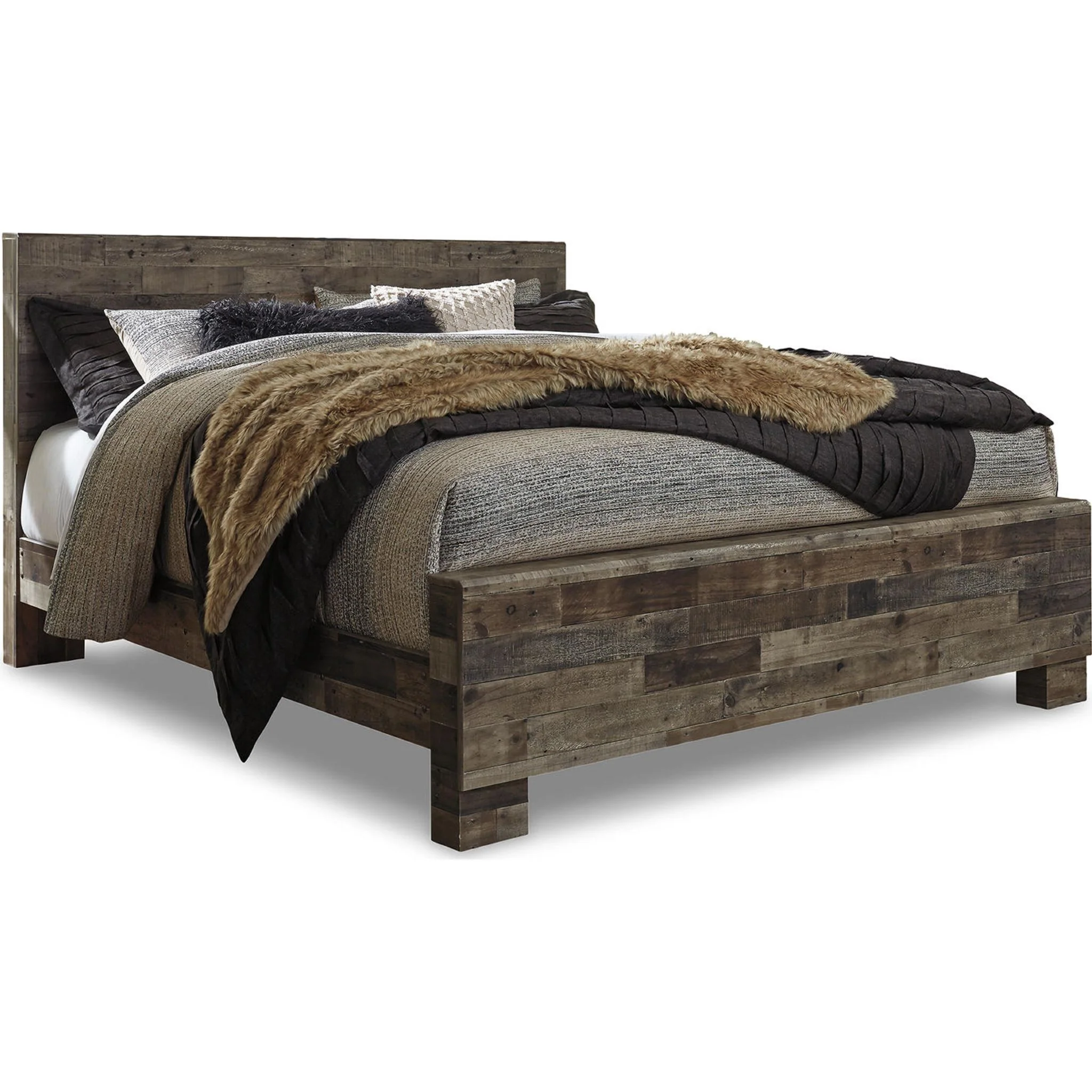 Derekson 6 Piece Panel Bedroom - Multi Gray - Image 32