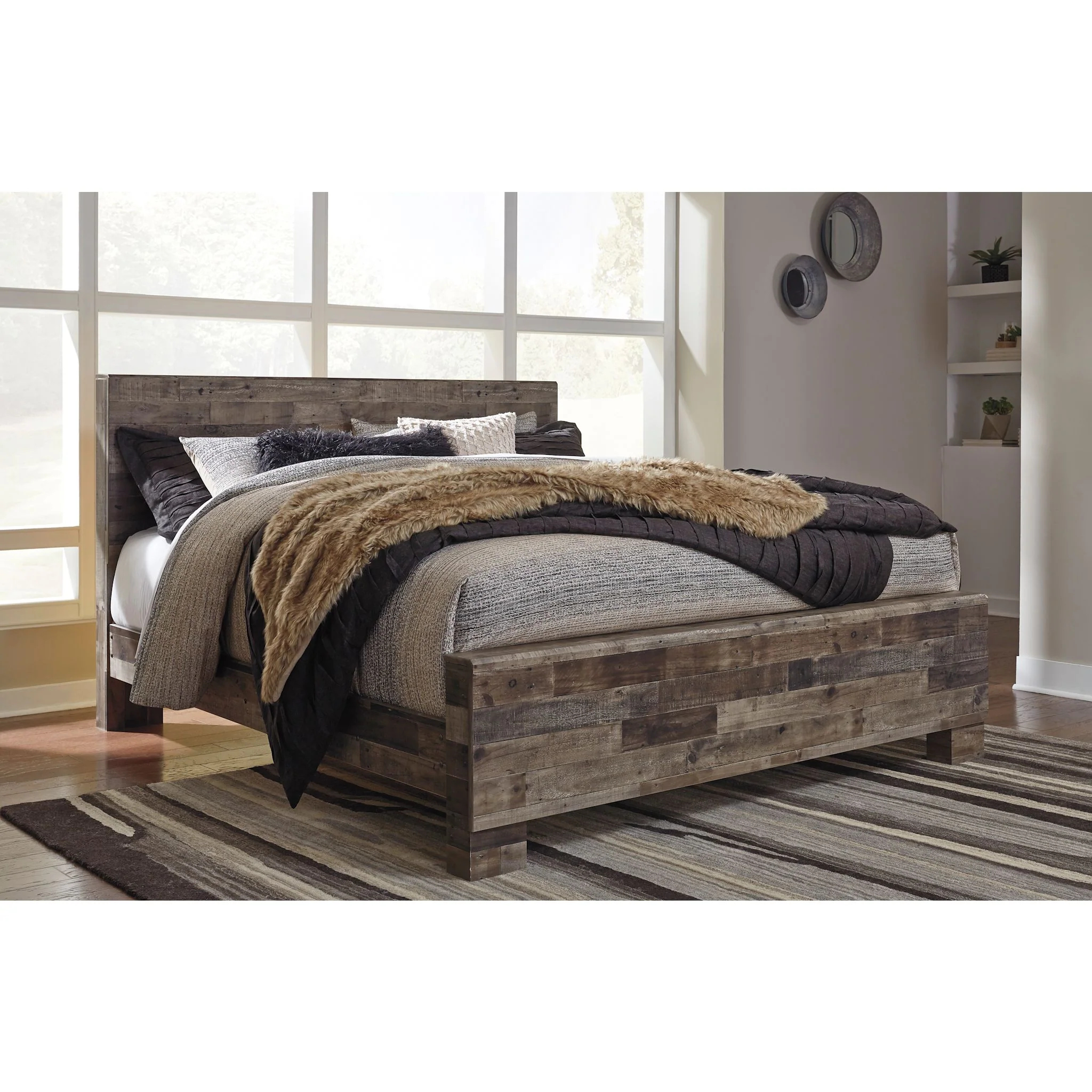 Derekson 6 Piece Panel Bedroom - Multi Gray - Image 35