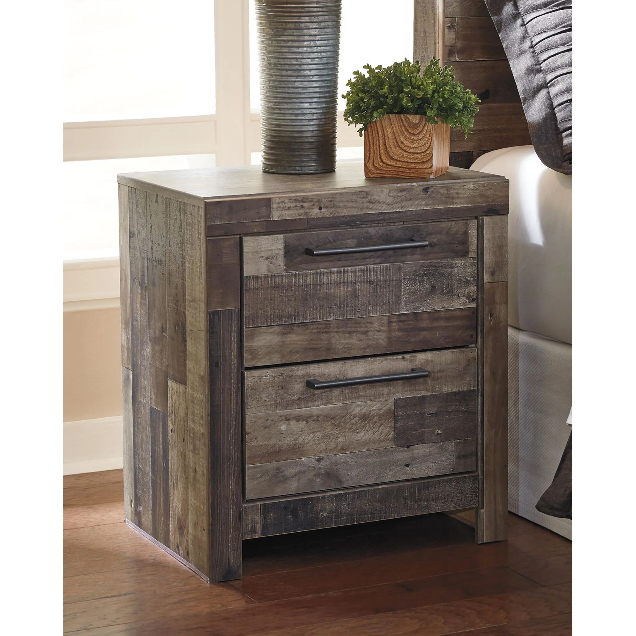 Derekson 6 Piece Panel Bedroom - Multi Gray - Image 37