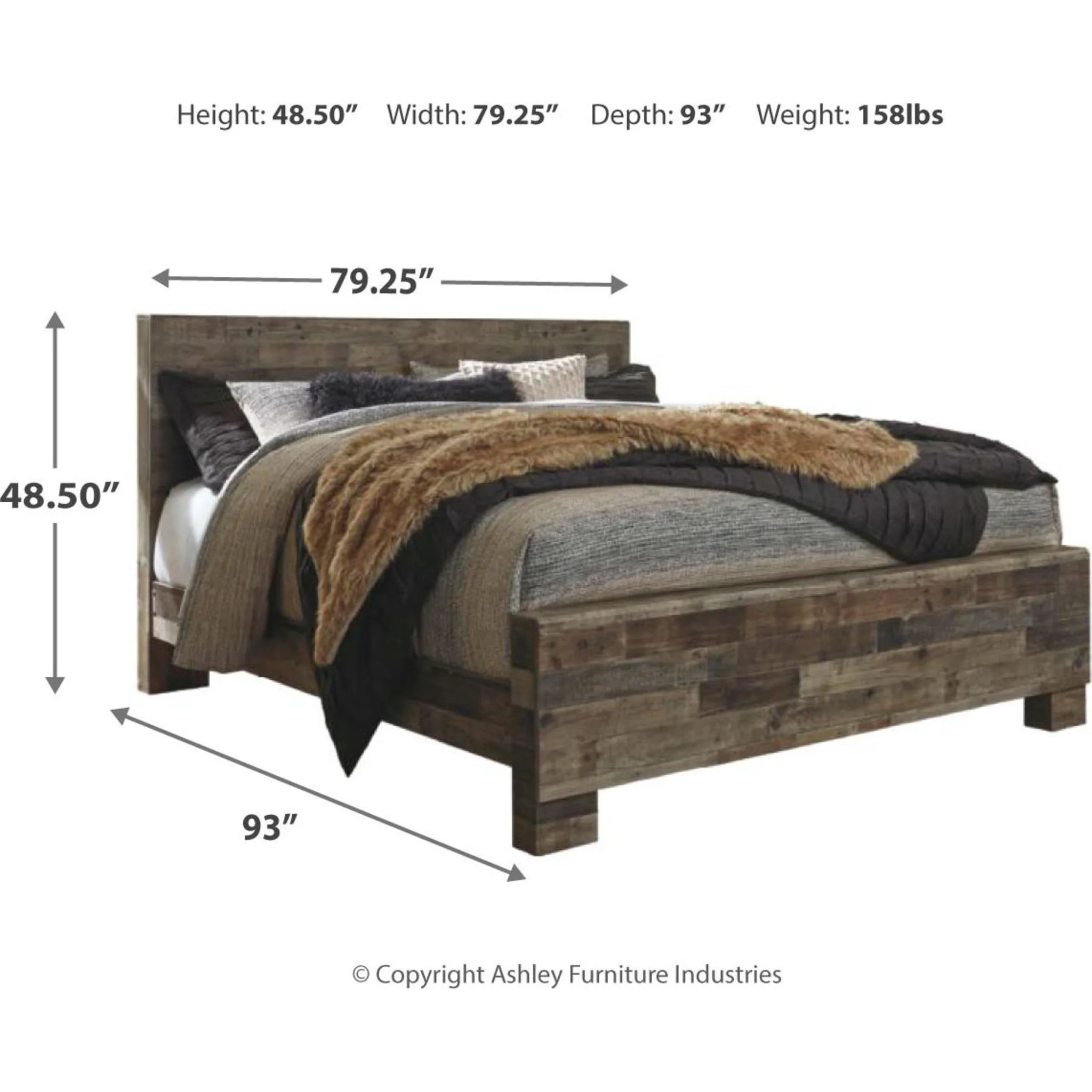Derekson 6 Piece Panel Bedroom - Multi Gray - Image 39