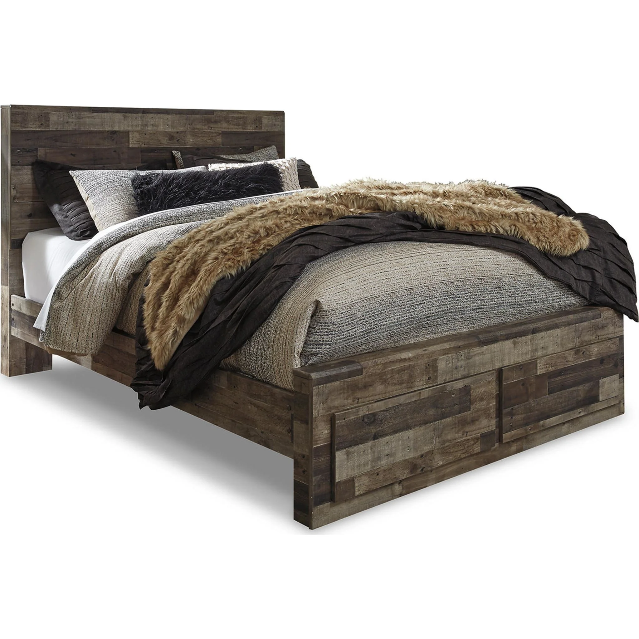 Derekson 6 Piece Storage Bedroom - Multi Gray - Image 3