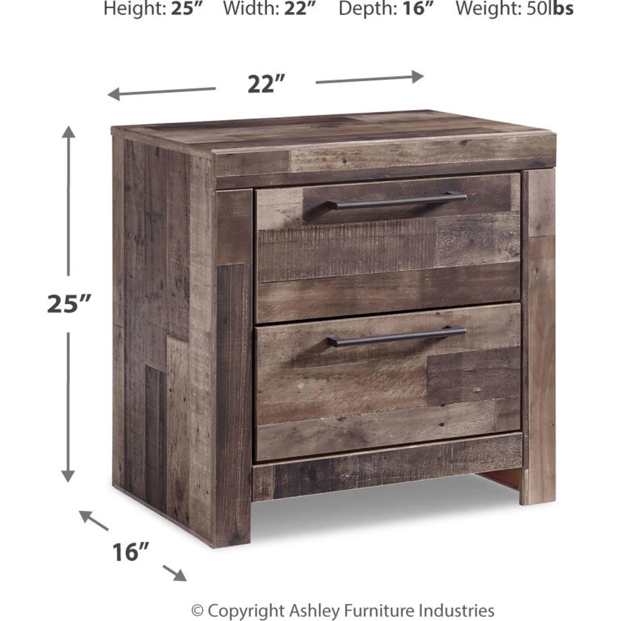 Derekson 6 Piece Storage Bedroom - Multi Gray - Image 30