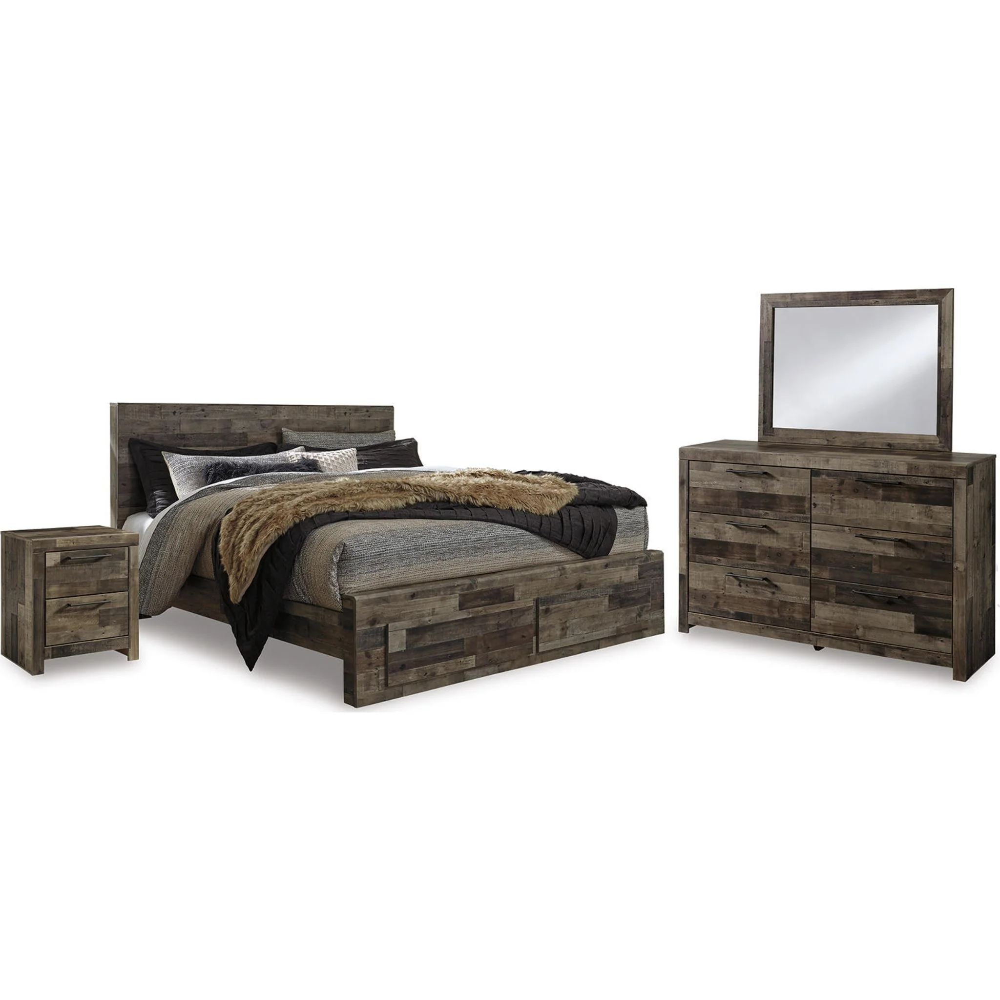 Derekson 6 Piece Storage Bedroom - Multi Gray - Image 32