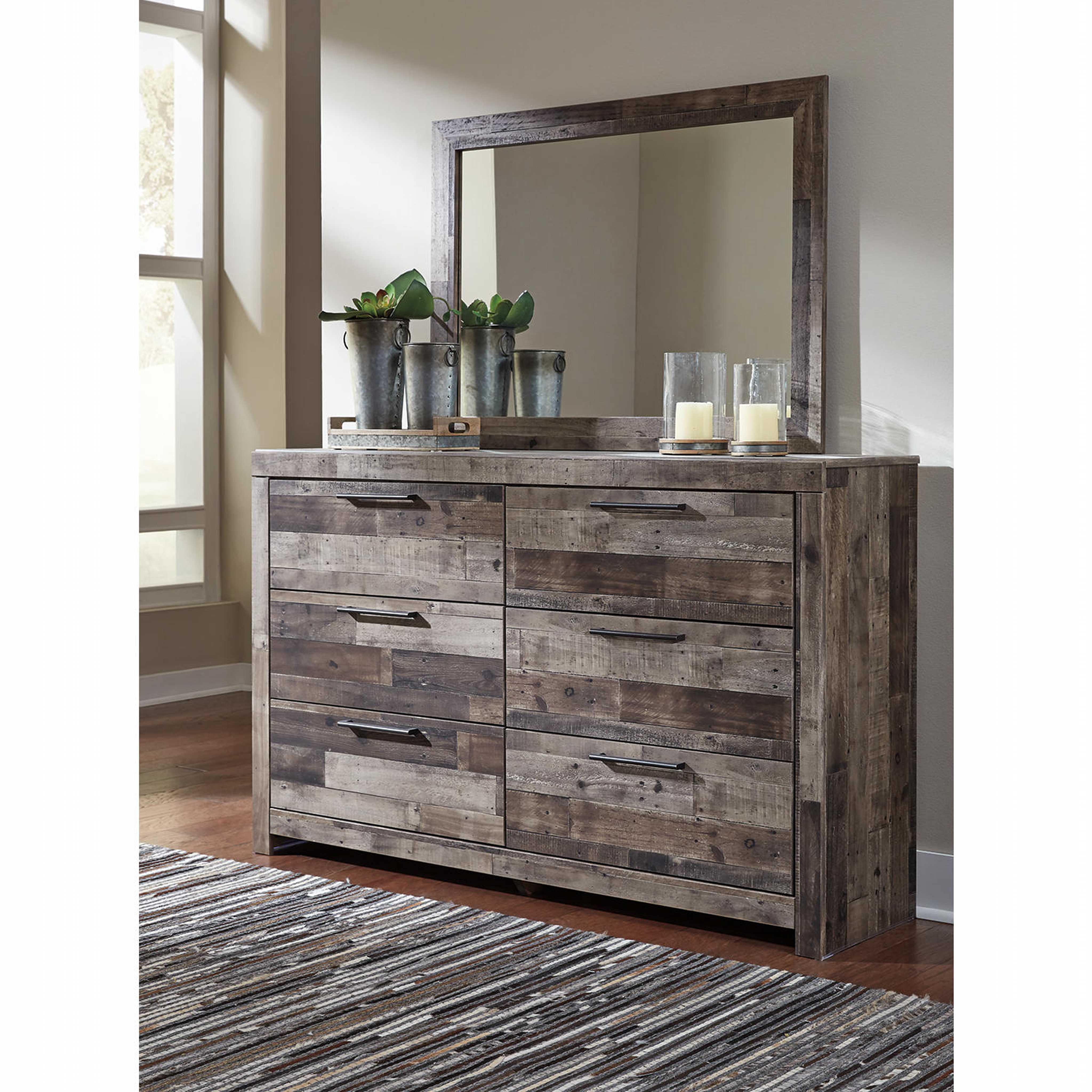 Derekson Dresser and Mirror - Multi Gray - Image 2