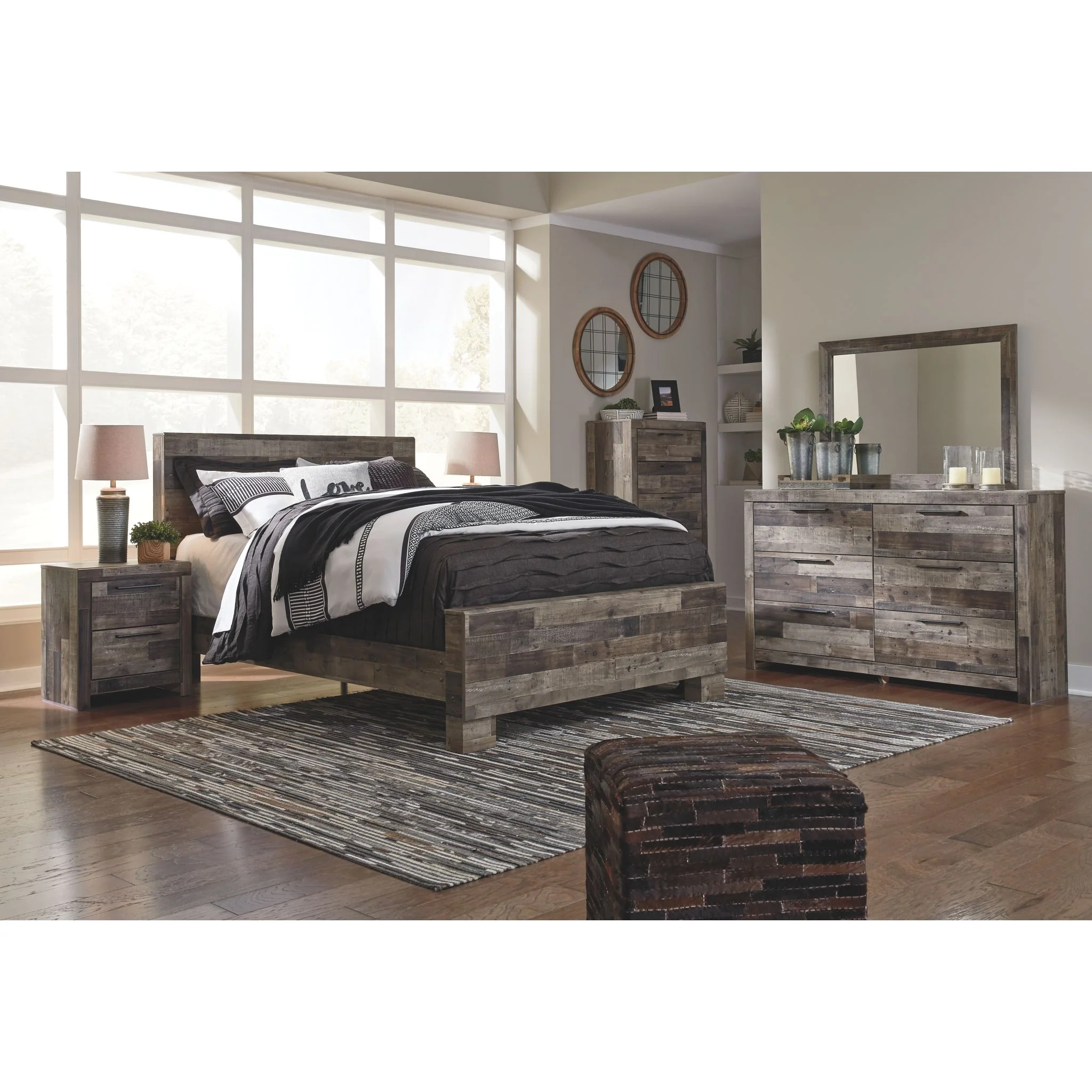 Derekson Panel Bed - Multi Gray - Image 5