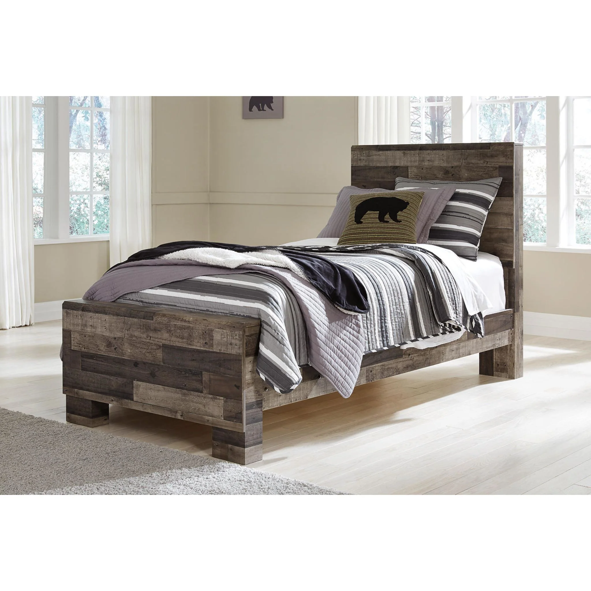 Derekson Panel Bed - Multi Gray - Image 10