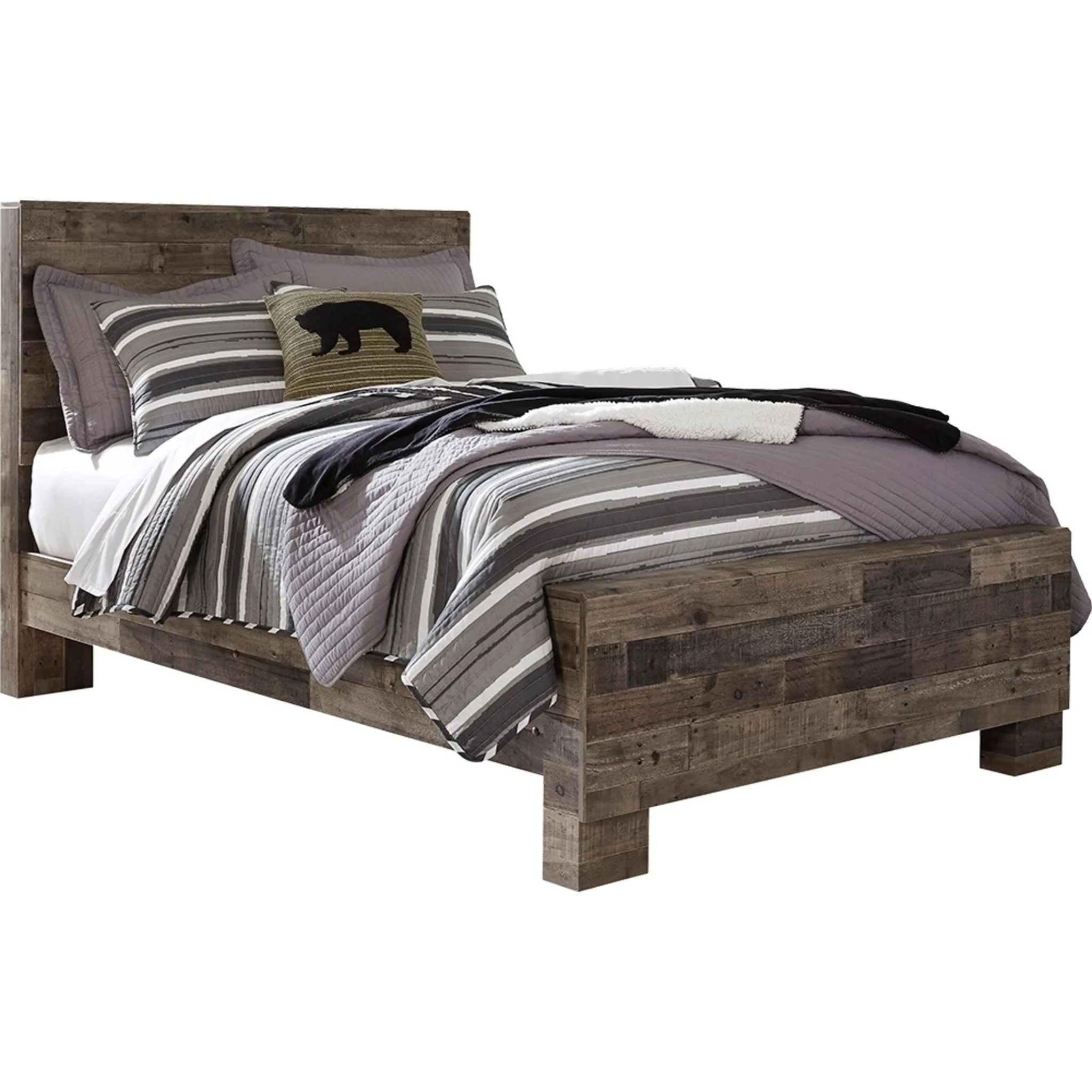 Derekson Panel Bed - Multi Gray - Image 11