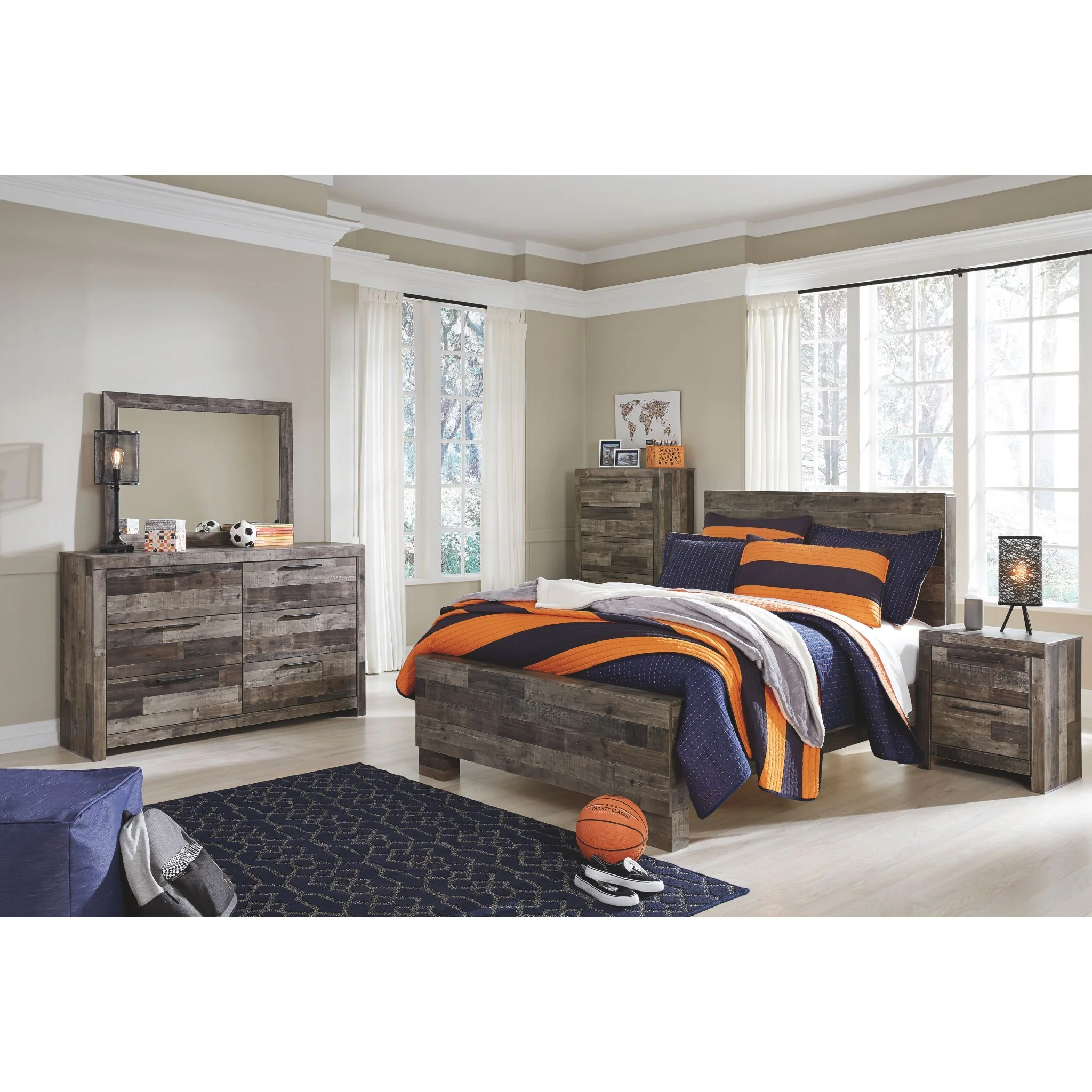 Derekson Panel Bed - Multi Gray - Image 14