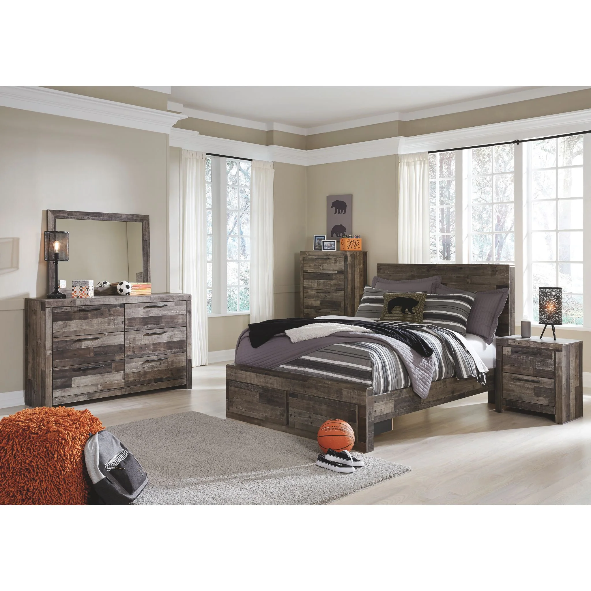 Derekson Panel Bed - Multi Gray - Image 15
