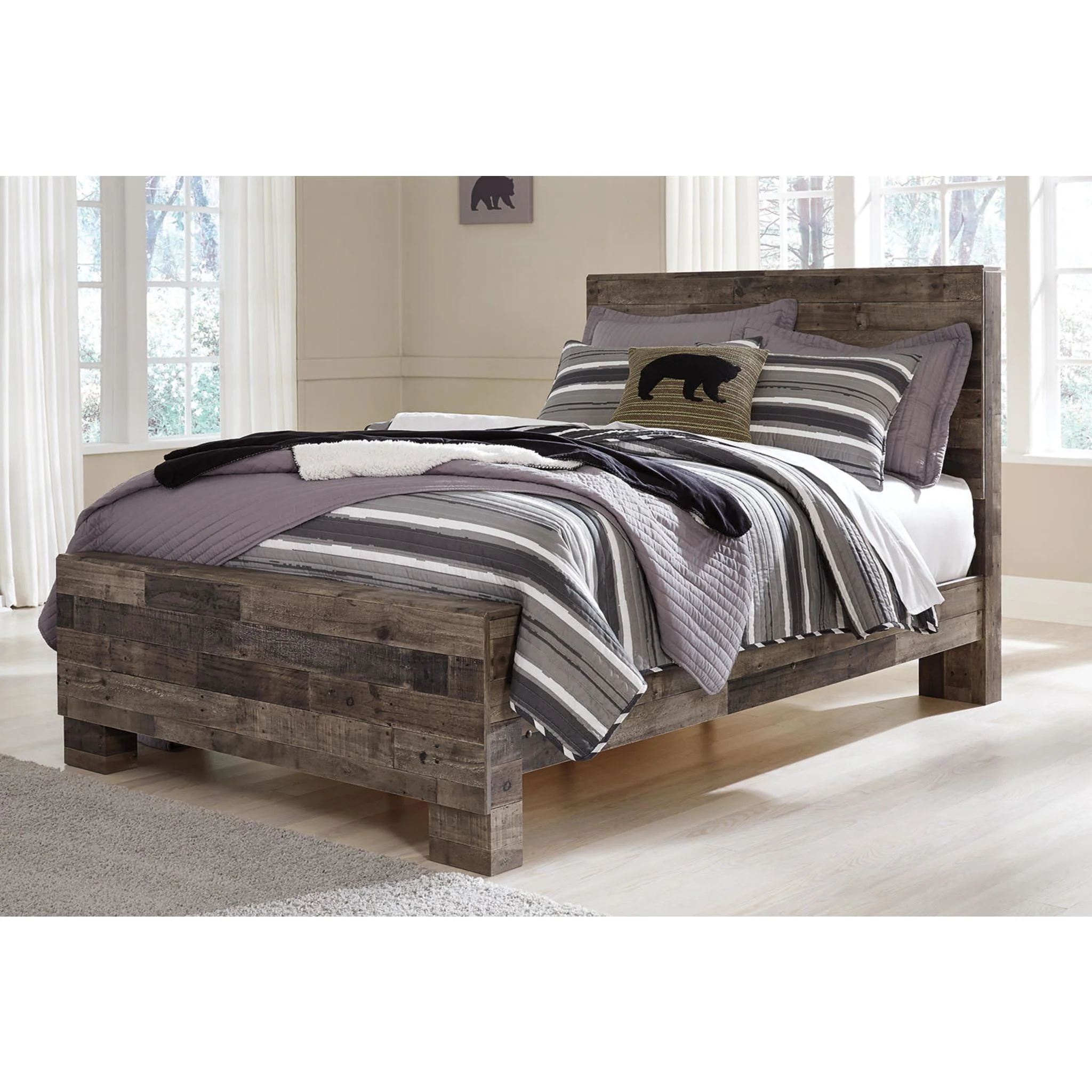 Derekson Panel Bed - Multi Gray - Image 20