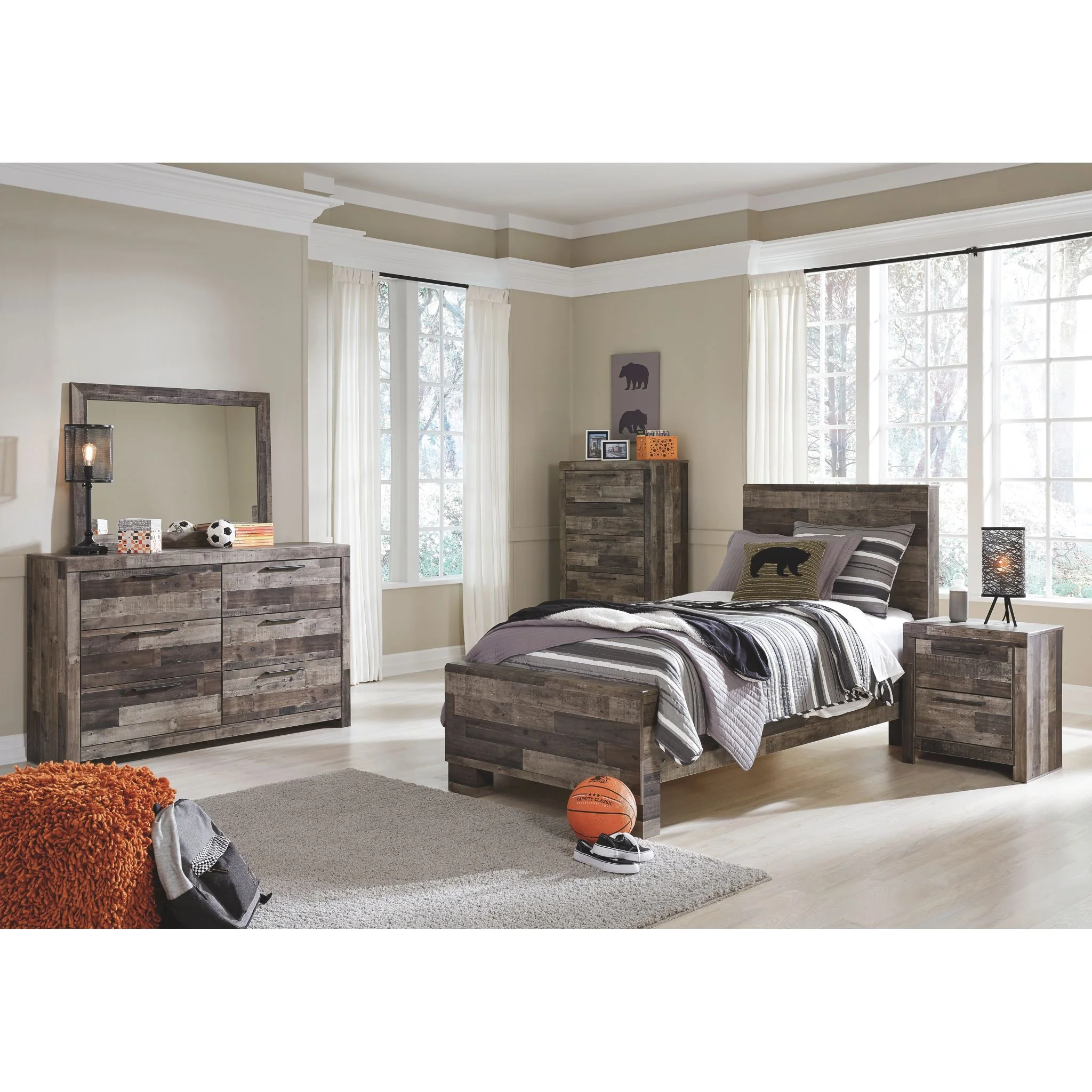Derekson Panel Bed - Multi Gray - Image 4