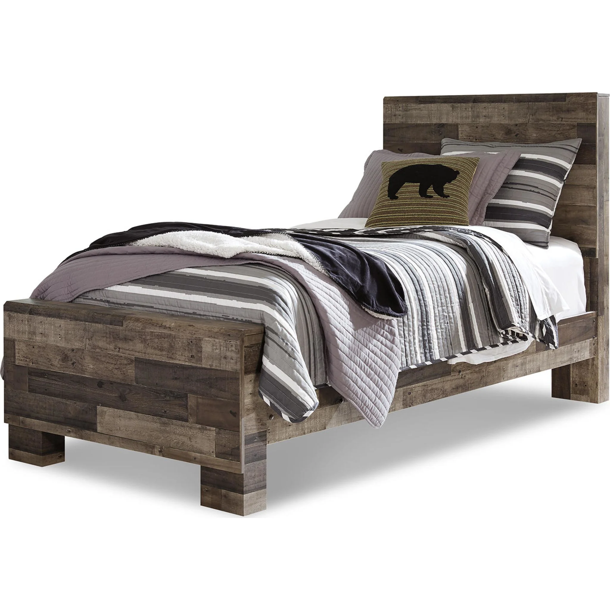 Derekson Panel Bed - Multi Gray - Image 9