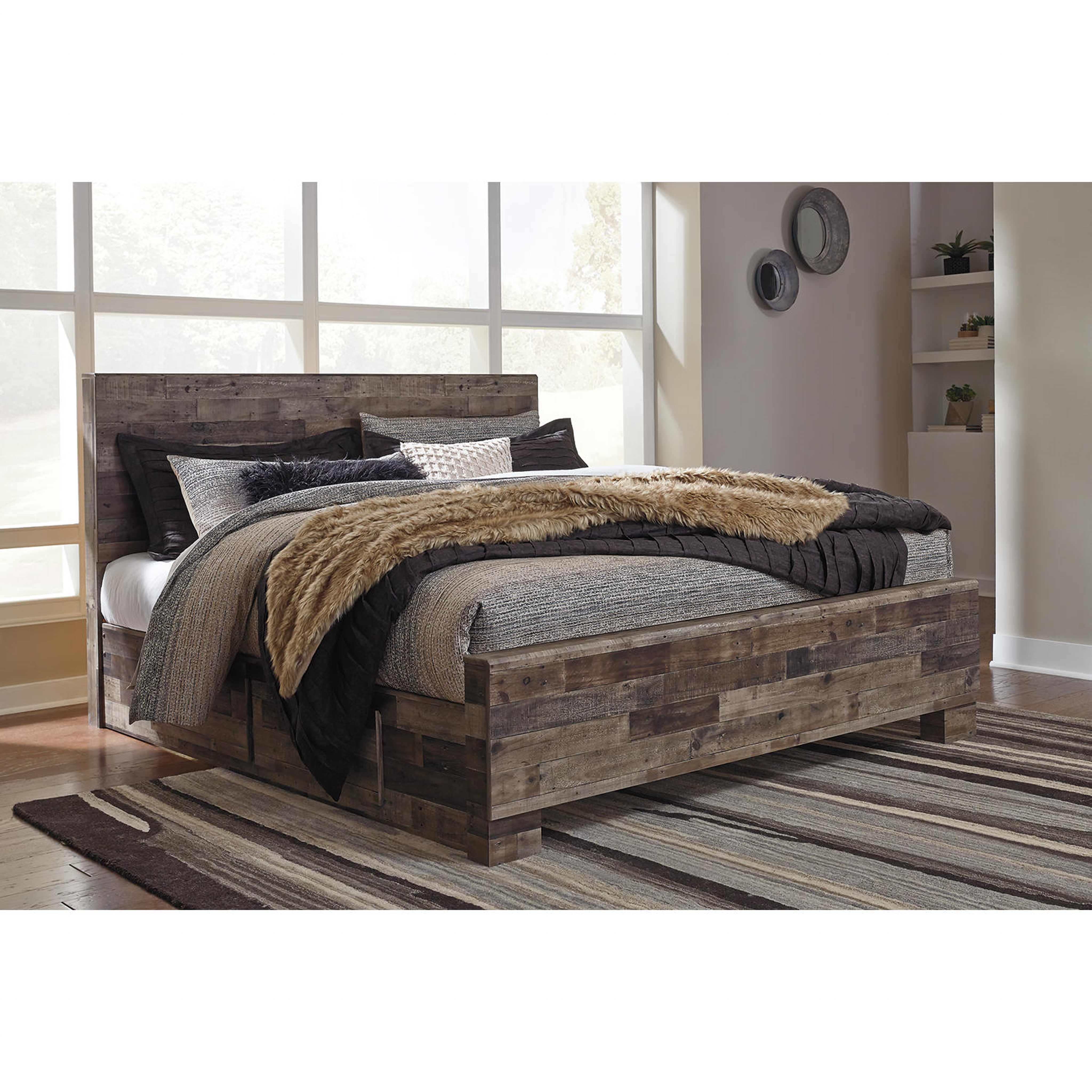 Derekson Panel Bed with 4 Drawer Storage - Multi Gray - Image 8