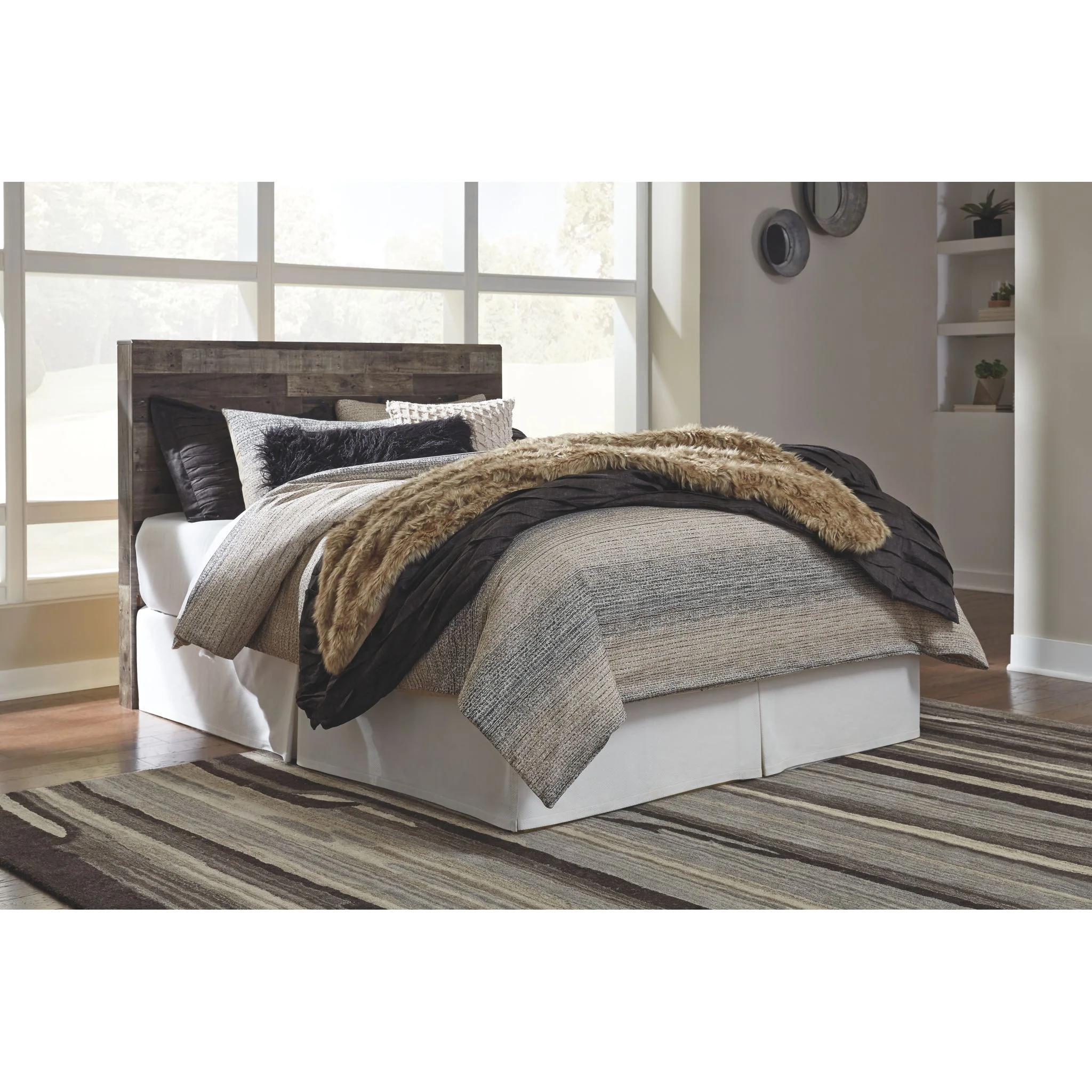 Derekson Panel Headboard - Multi Gray - Image 2