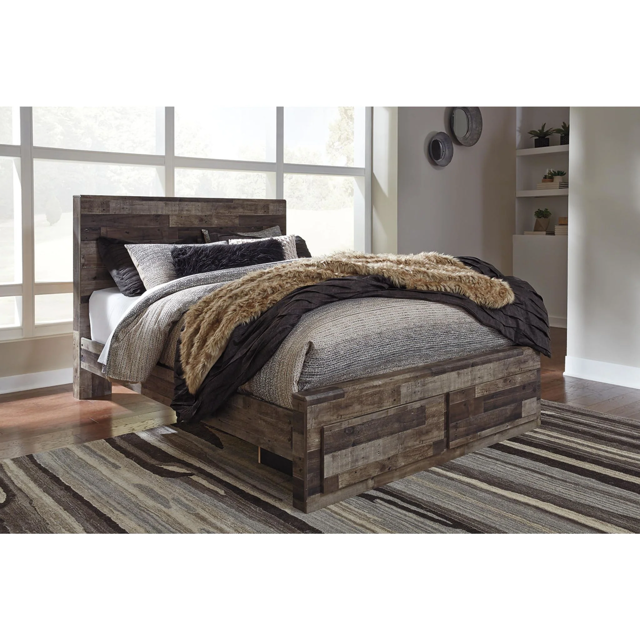 Derekson Panel Headboard - Multi Gray - Image 5