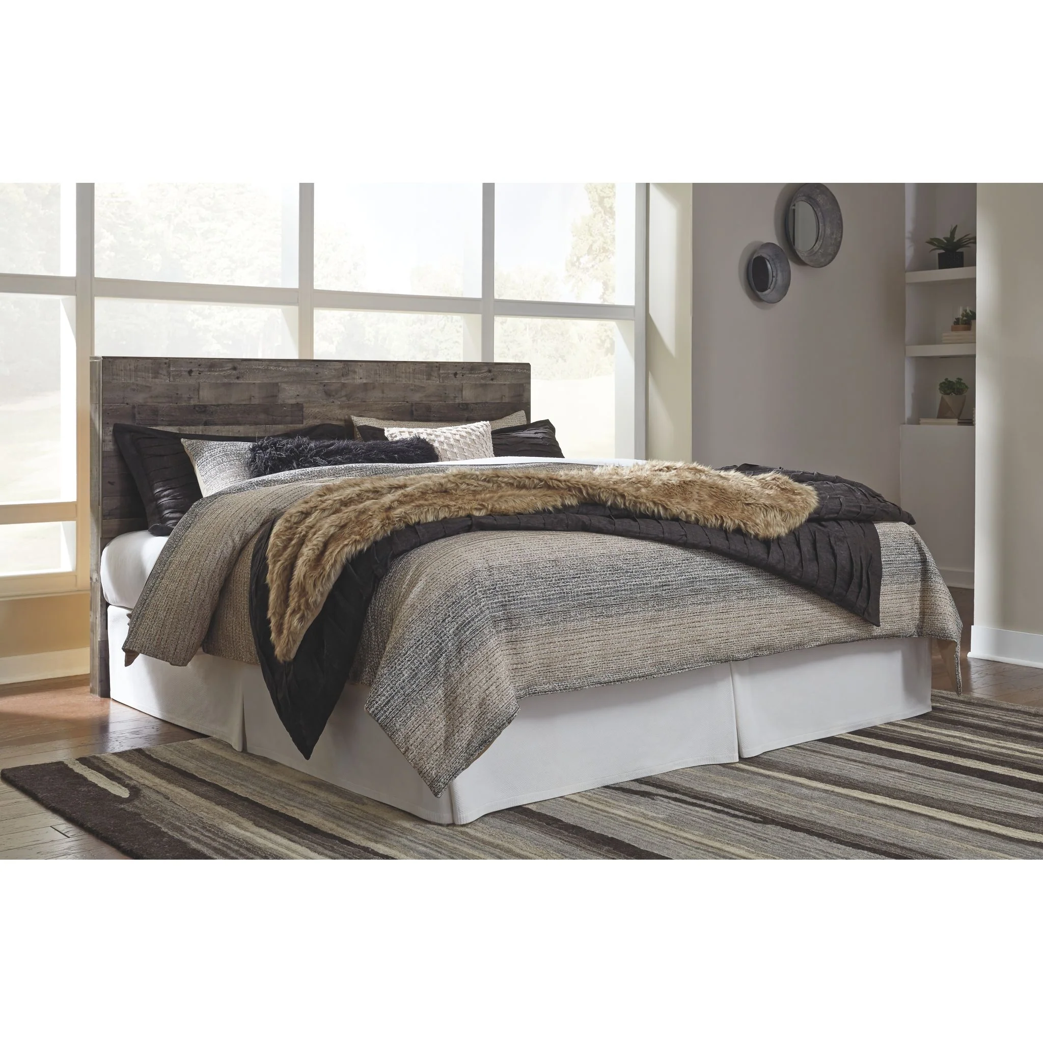 Derekson Panel Headboard - Multi Gray - Image 8